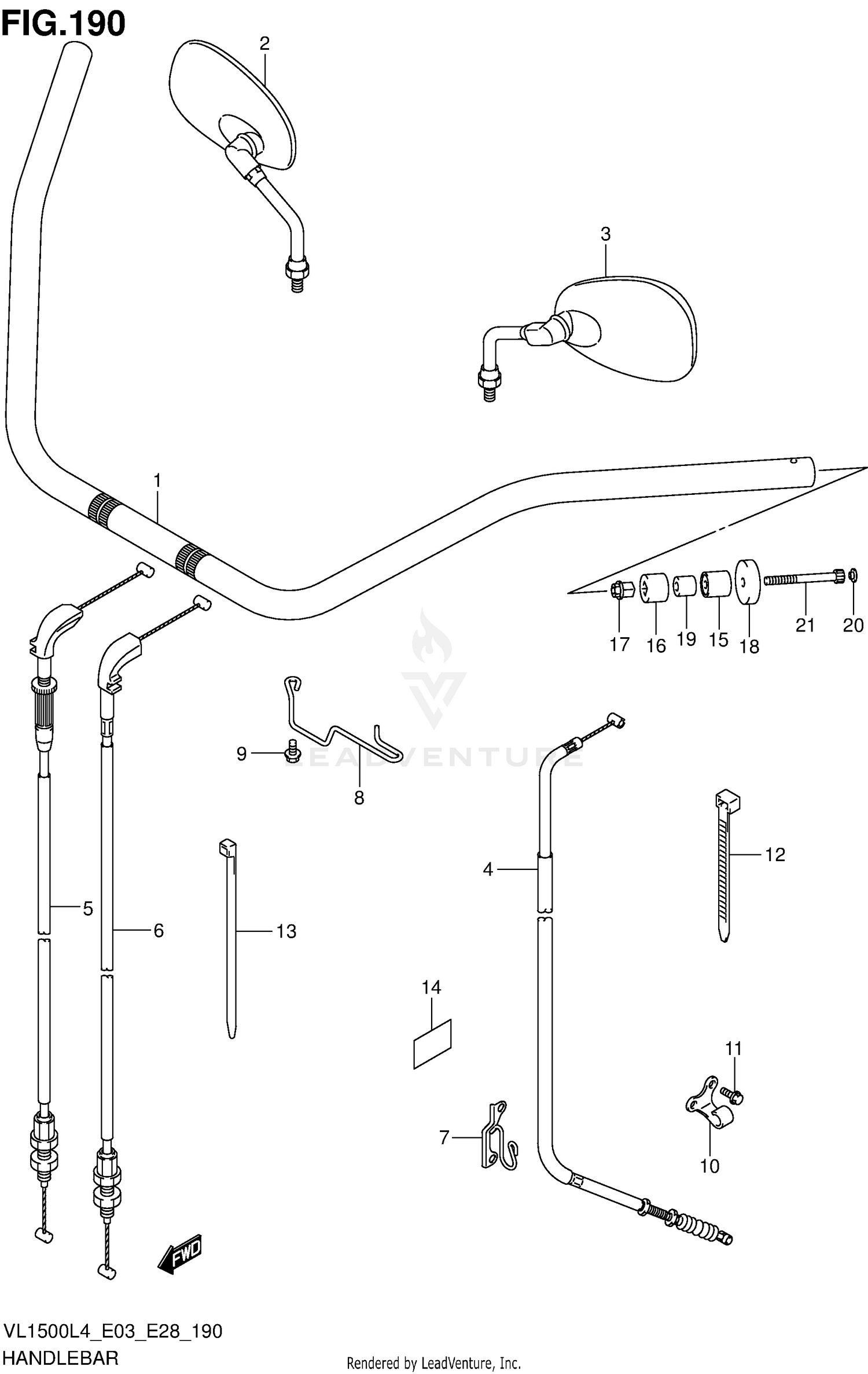HANDLEBAR (VL1500BL4 E33)