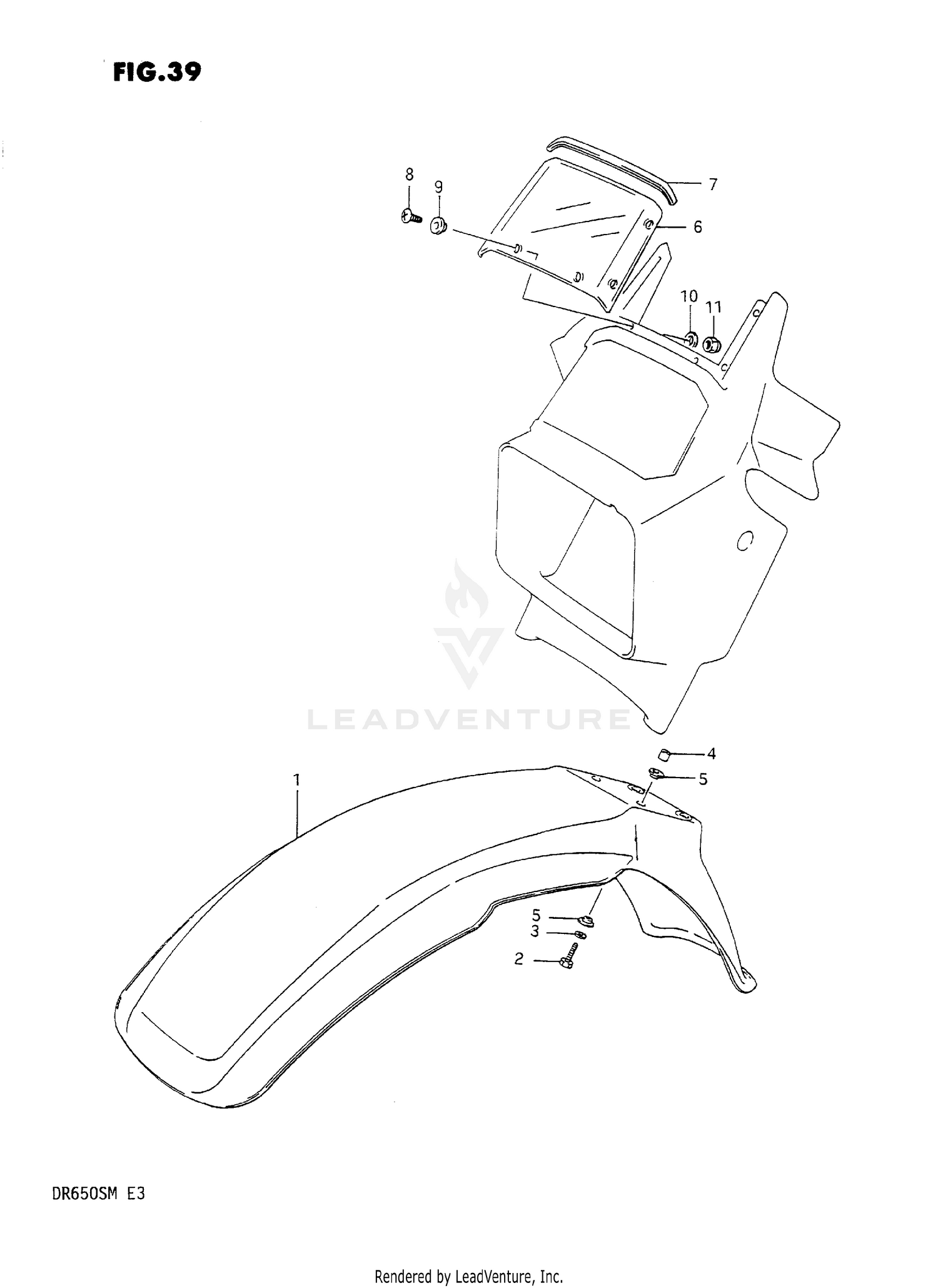 FRONT FENDER - METER VISOR