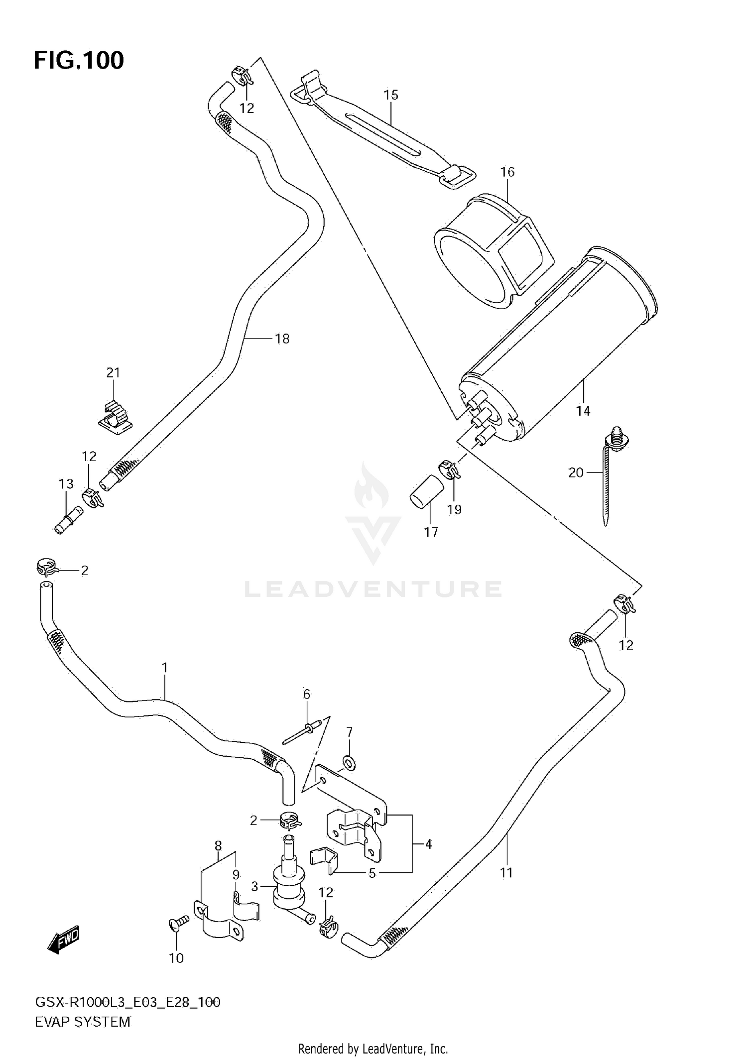 EVAP SYSTEM (GSX-R1000L3 E33)