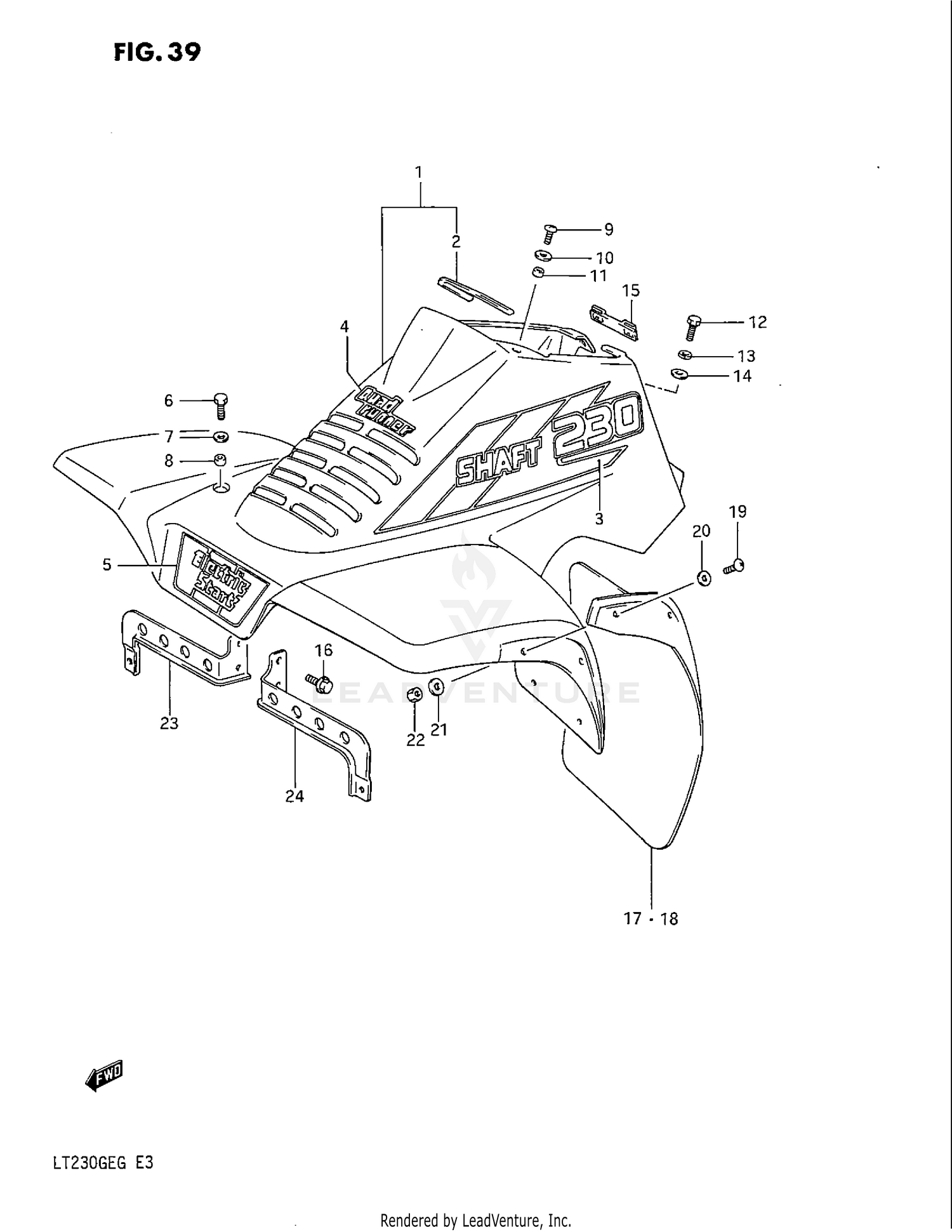 FRONT FENDER (MODEL G)