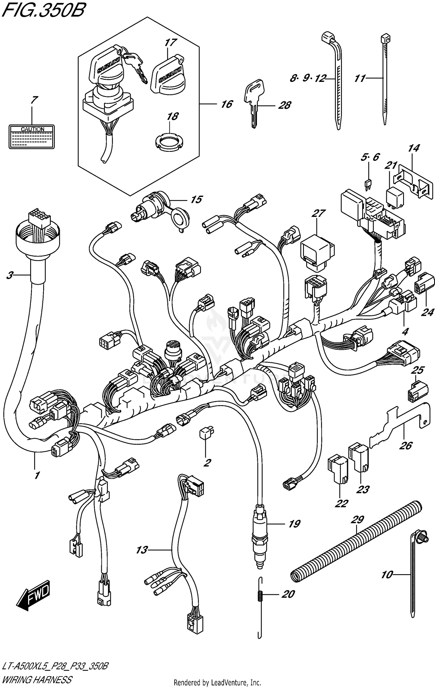 WIRING HARNESS (LT-A500XL5 P33)