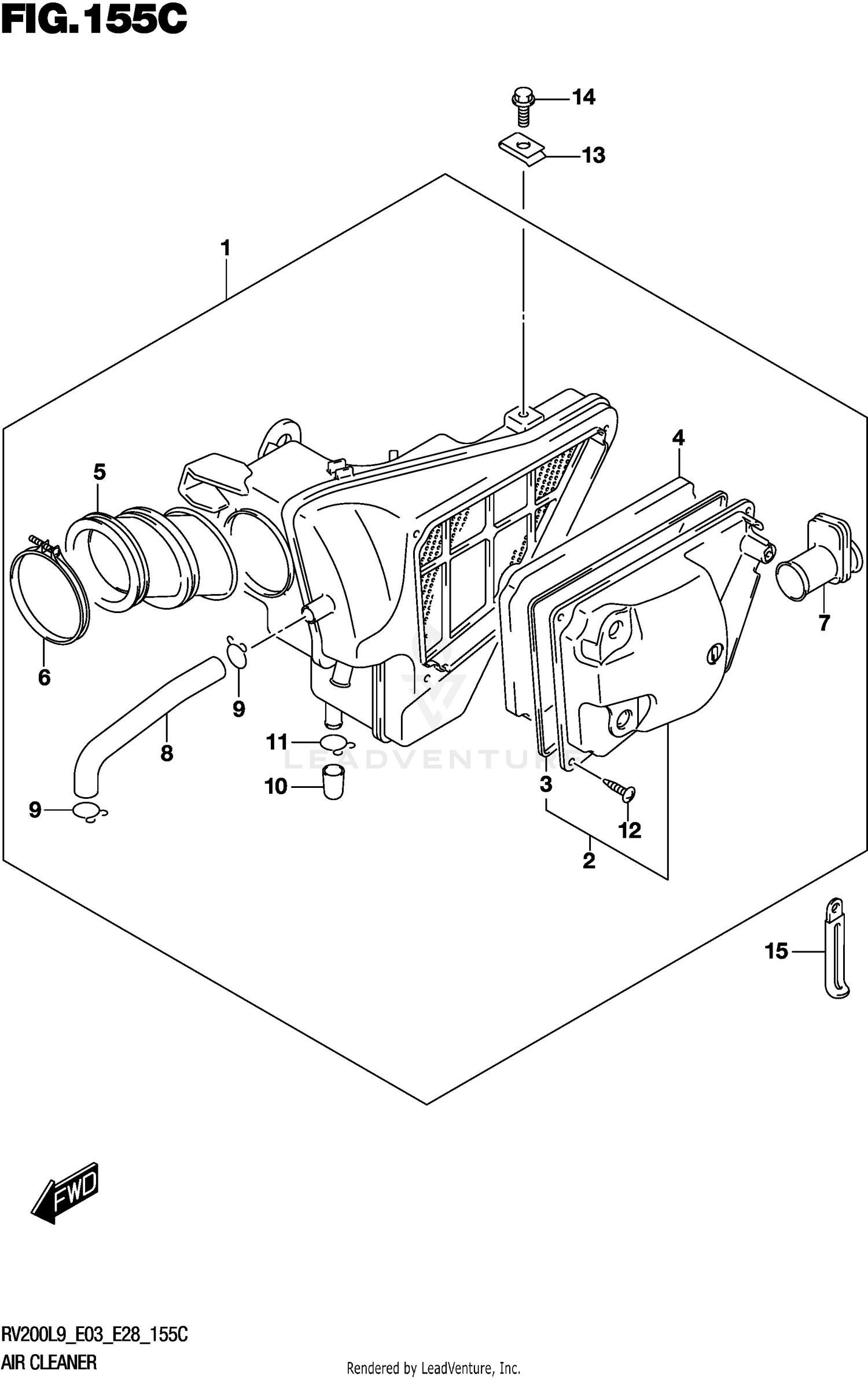 AIR CLEANER (RV200L9 E33)