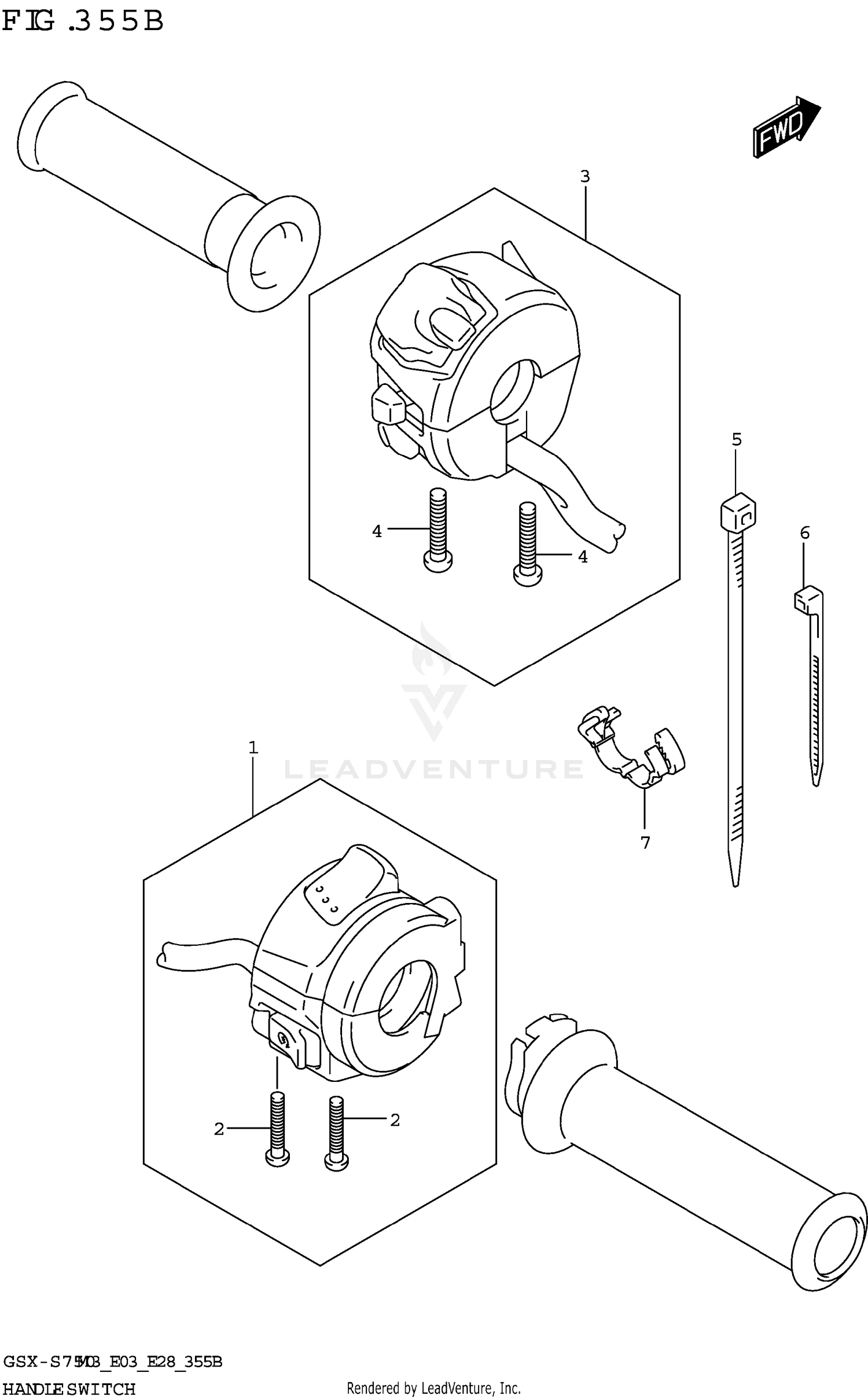 HANDLE SWITCH (E03,E33)