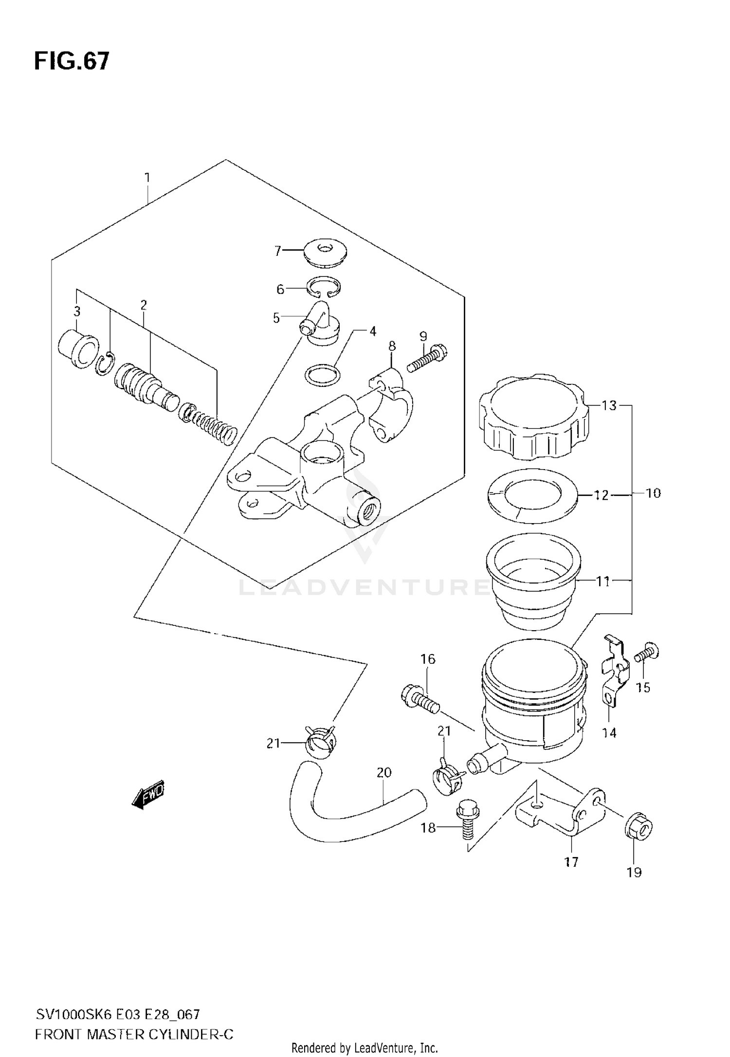 FRONT MASTER CYLINDER (SV1000SK6/SK7)