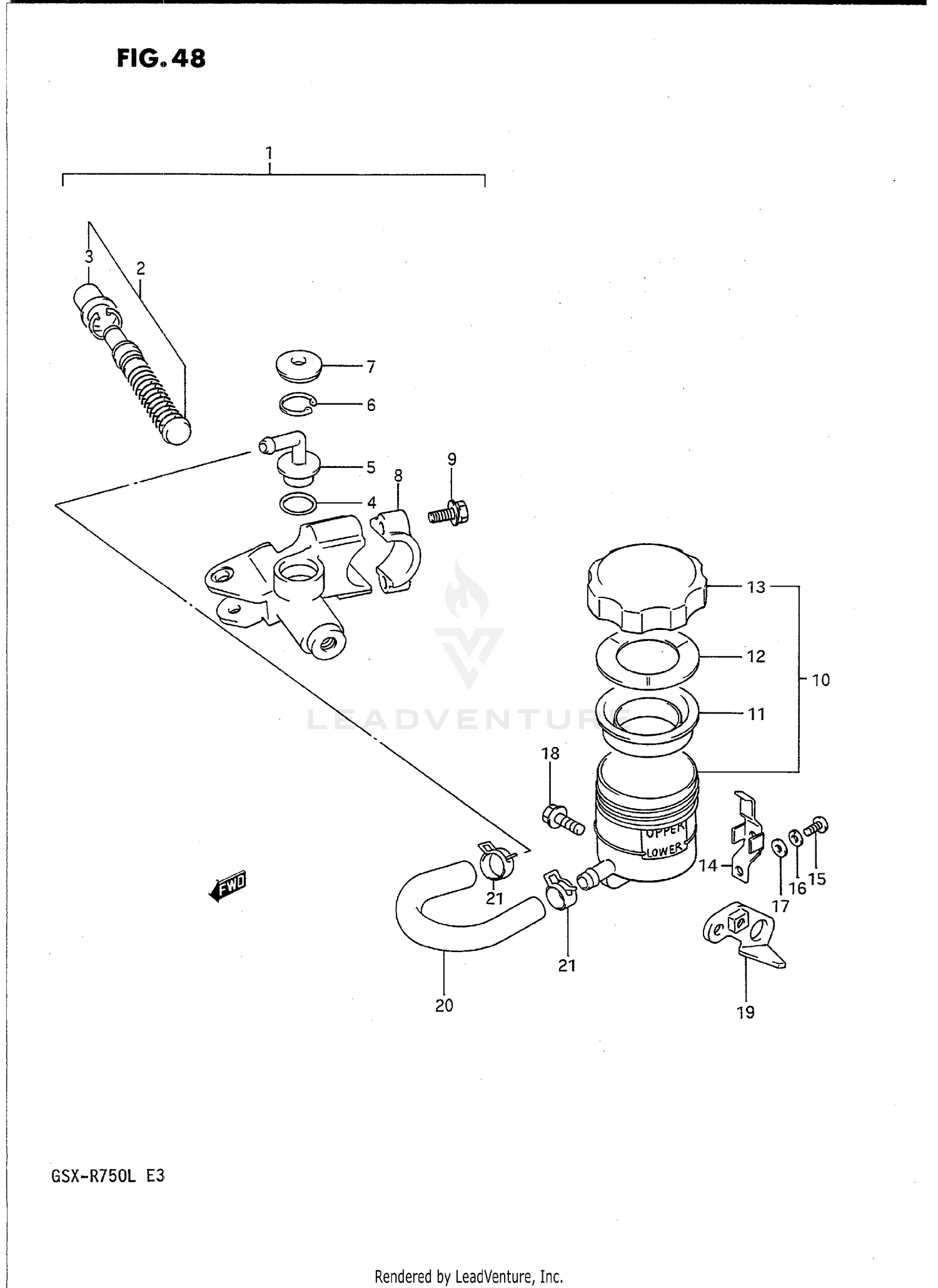 FRONT MASTER CYLINDER (MODEL J/K)