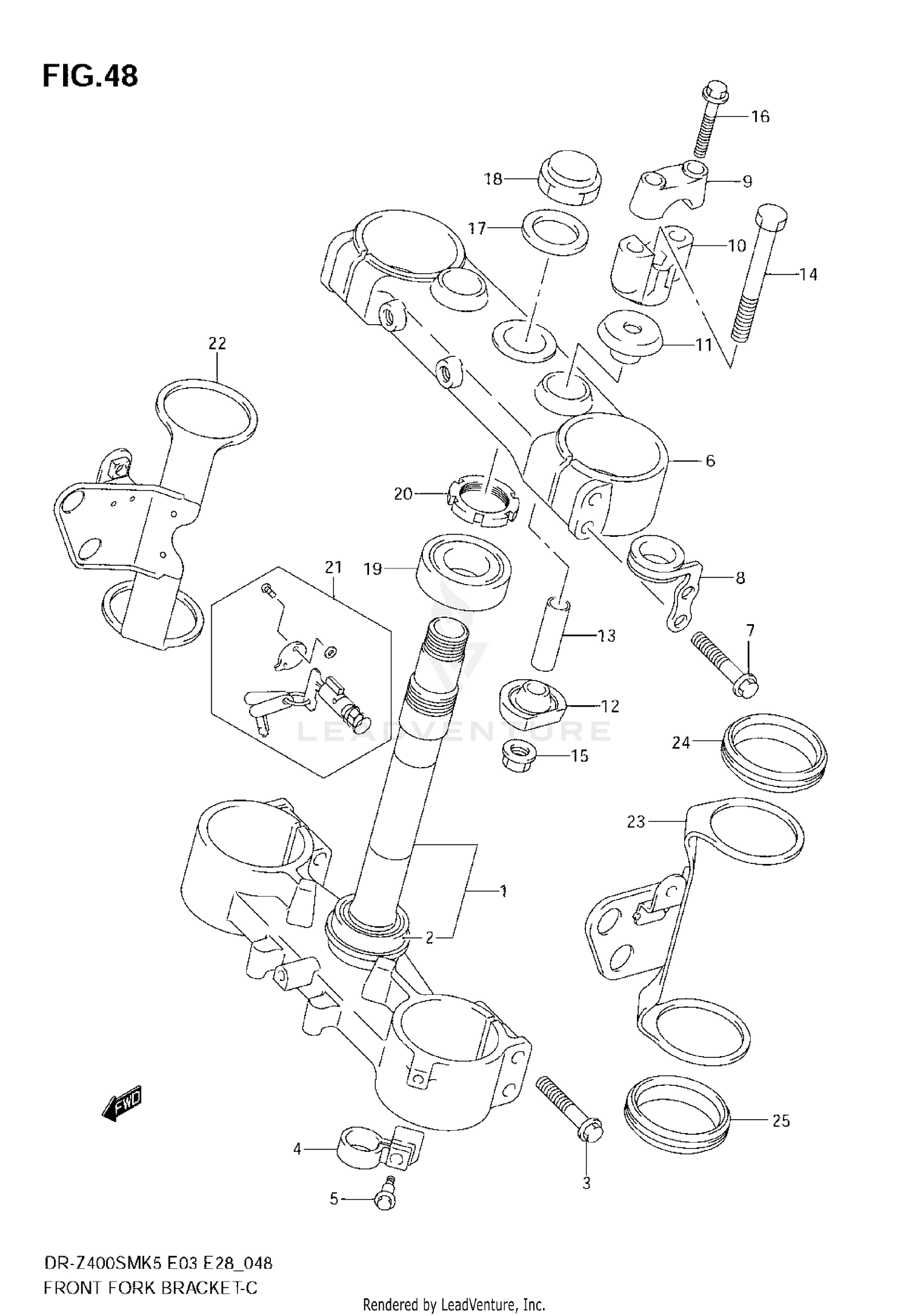 FRONT FORK BRACKET (MODEL K5/K6)