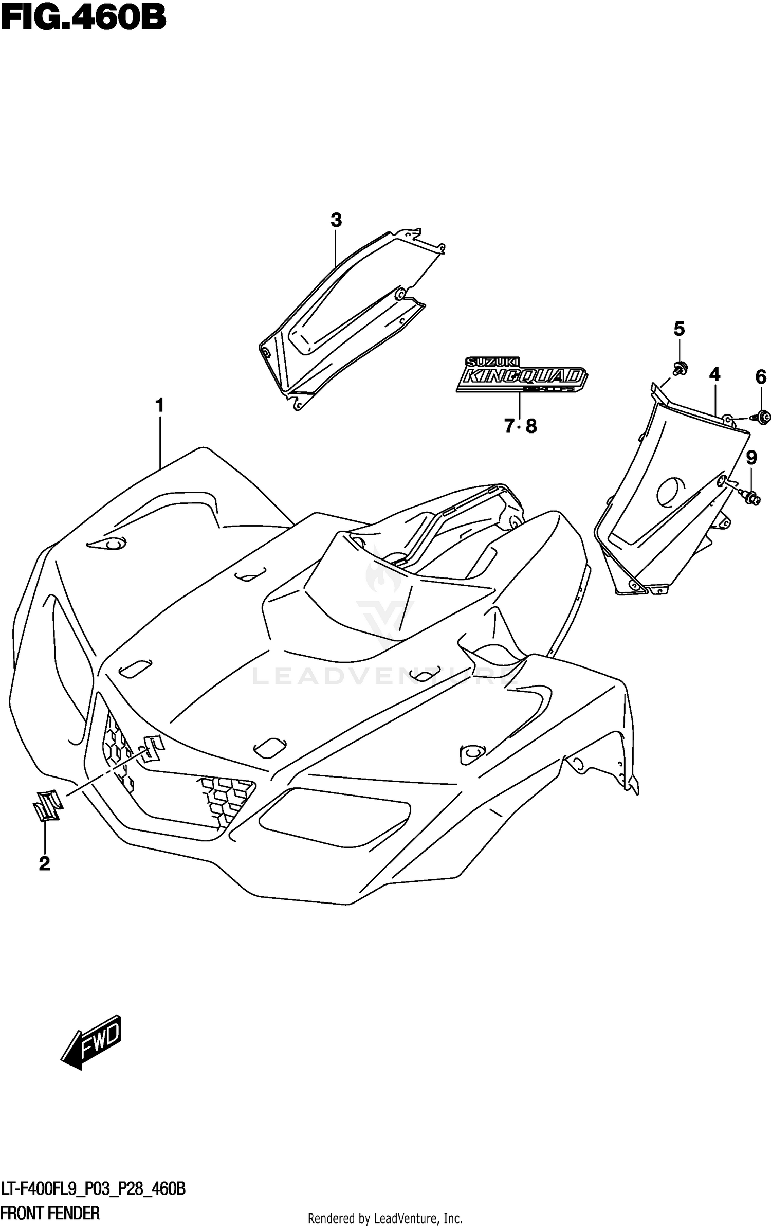 FRONT FENDER (LT-F400FL9 P28)
