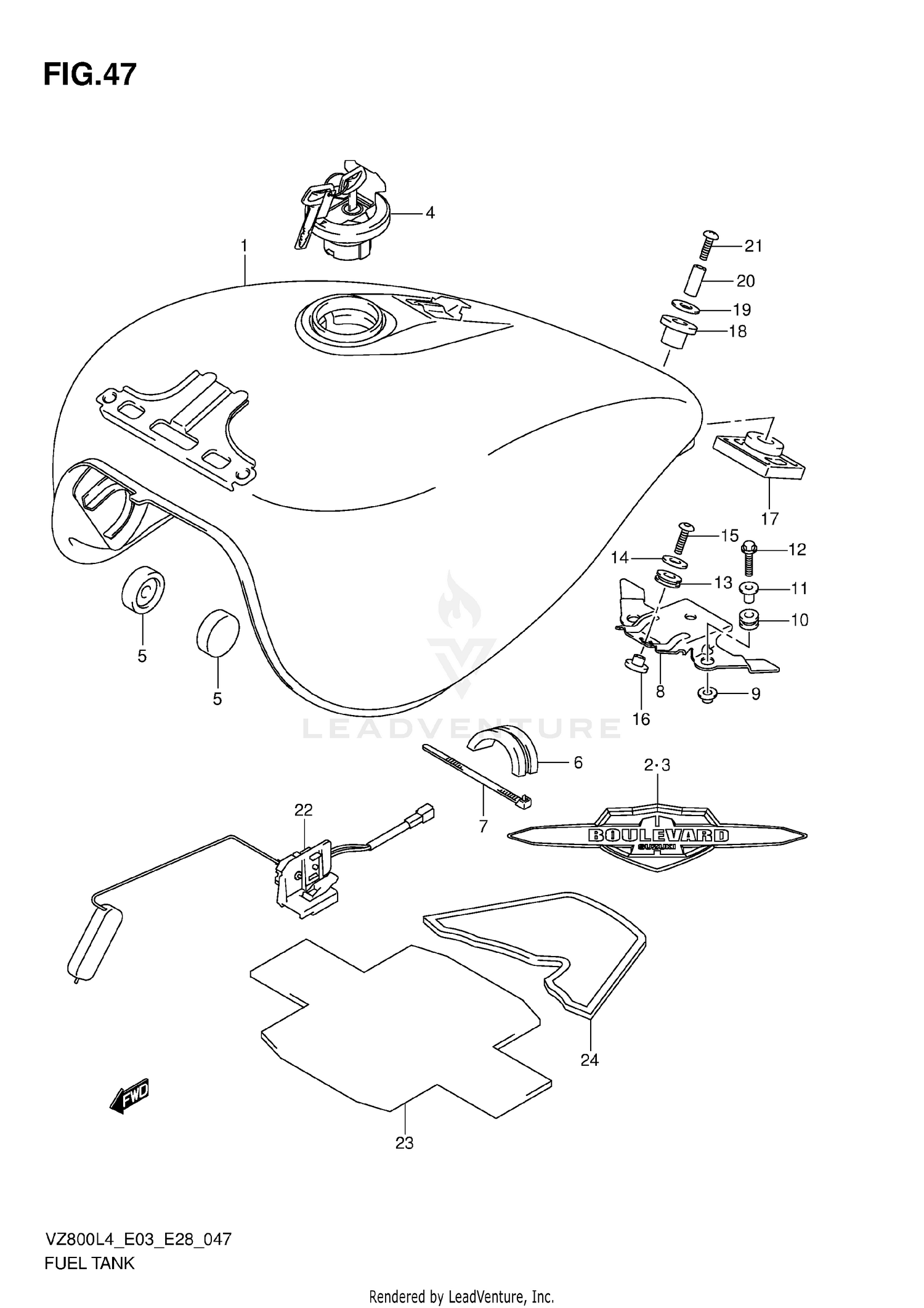 FUEL TANK (VZ800L4 E03)