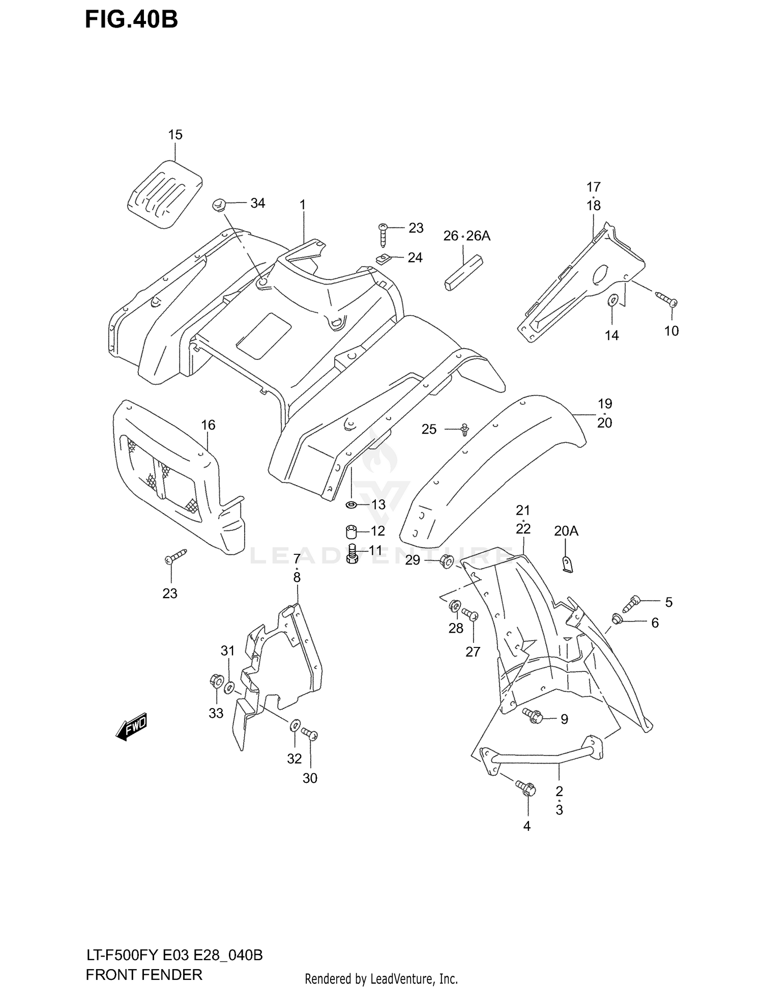 FRONT FENDER (MODEL K1/K2)