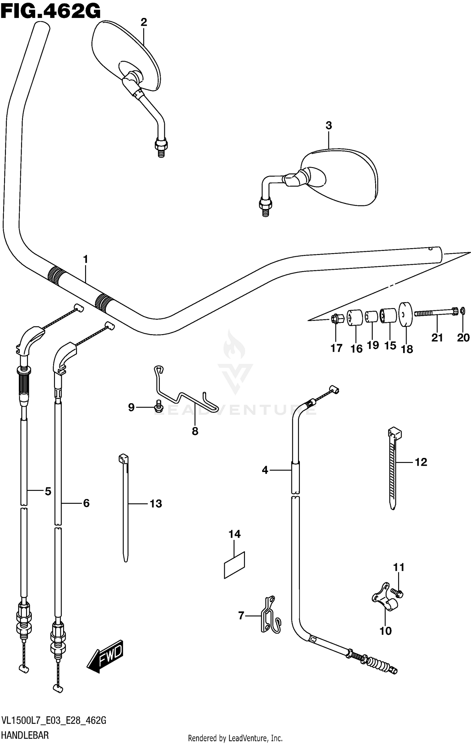 HANDLEBAR (VL1500TL7 E33)
