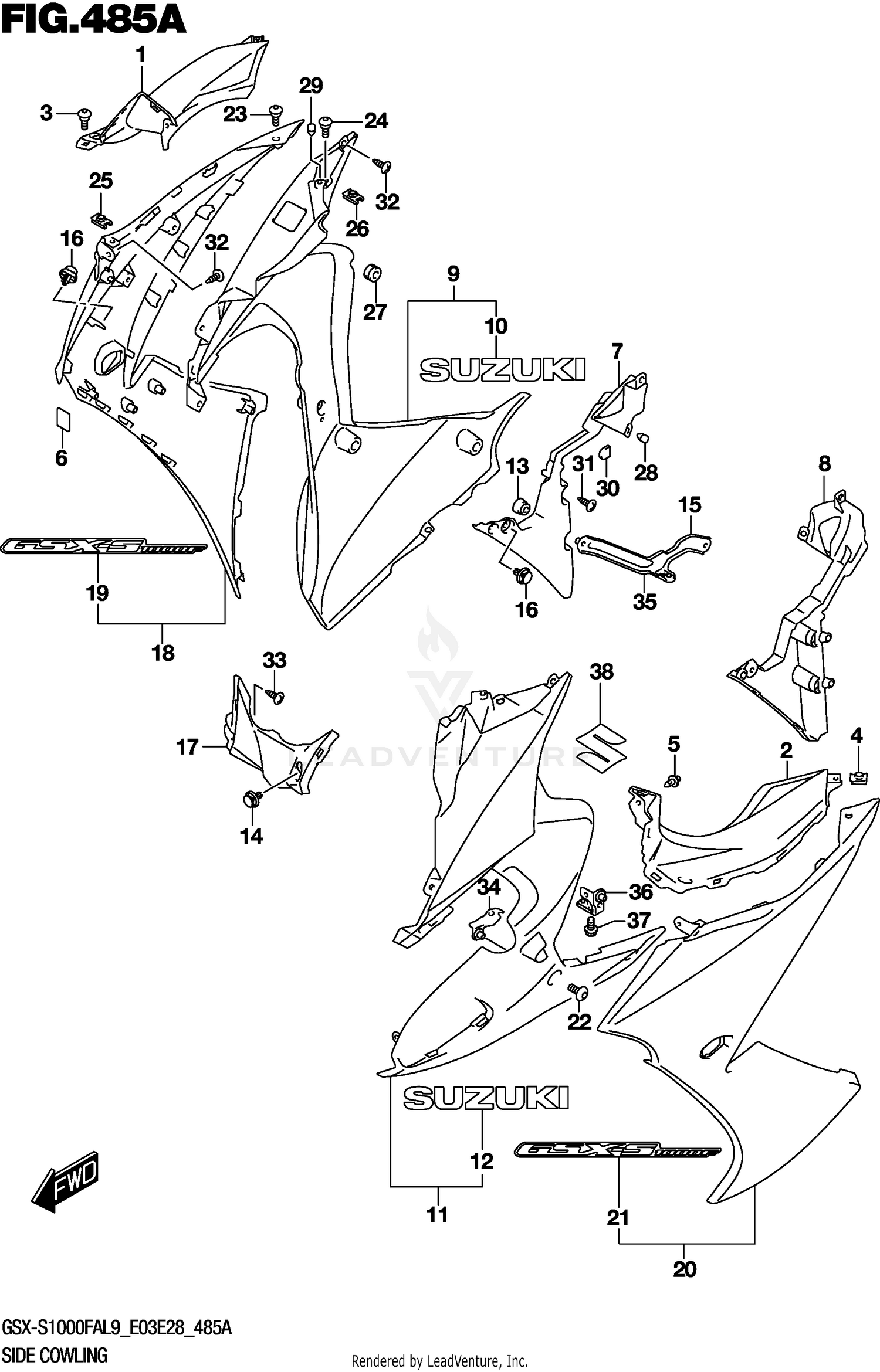 SIDE COWLING (GSX-S1000FAL9 E03)
