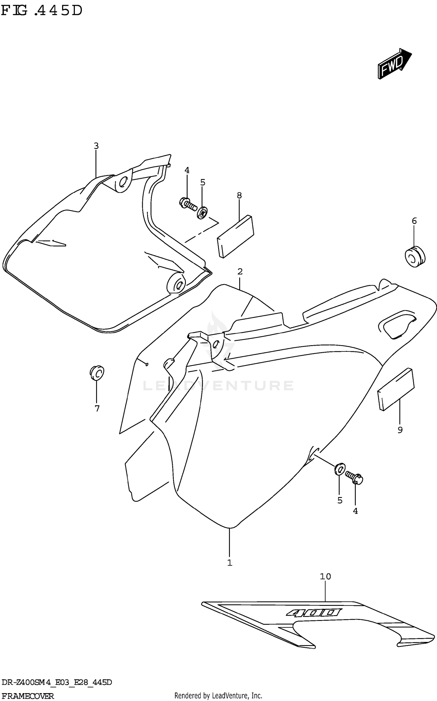 FRAME COVER (DR-Z400S:E33)