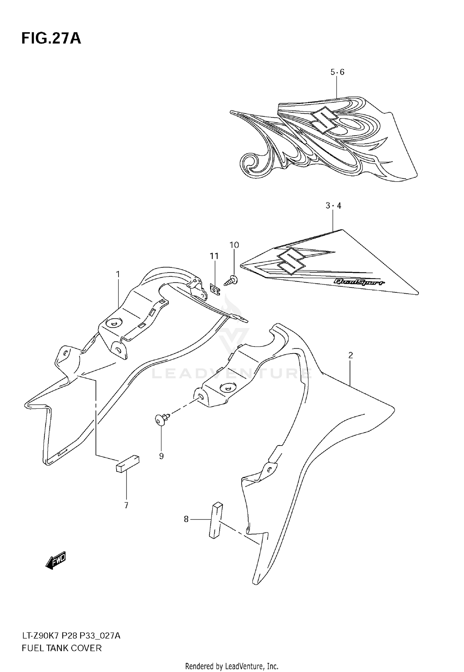 FUEL TANK COVER (MODEL K9)