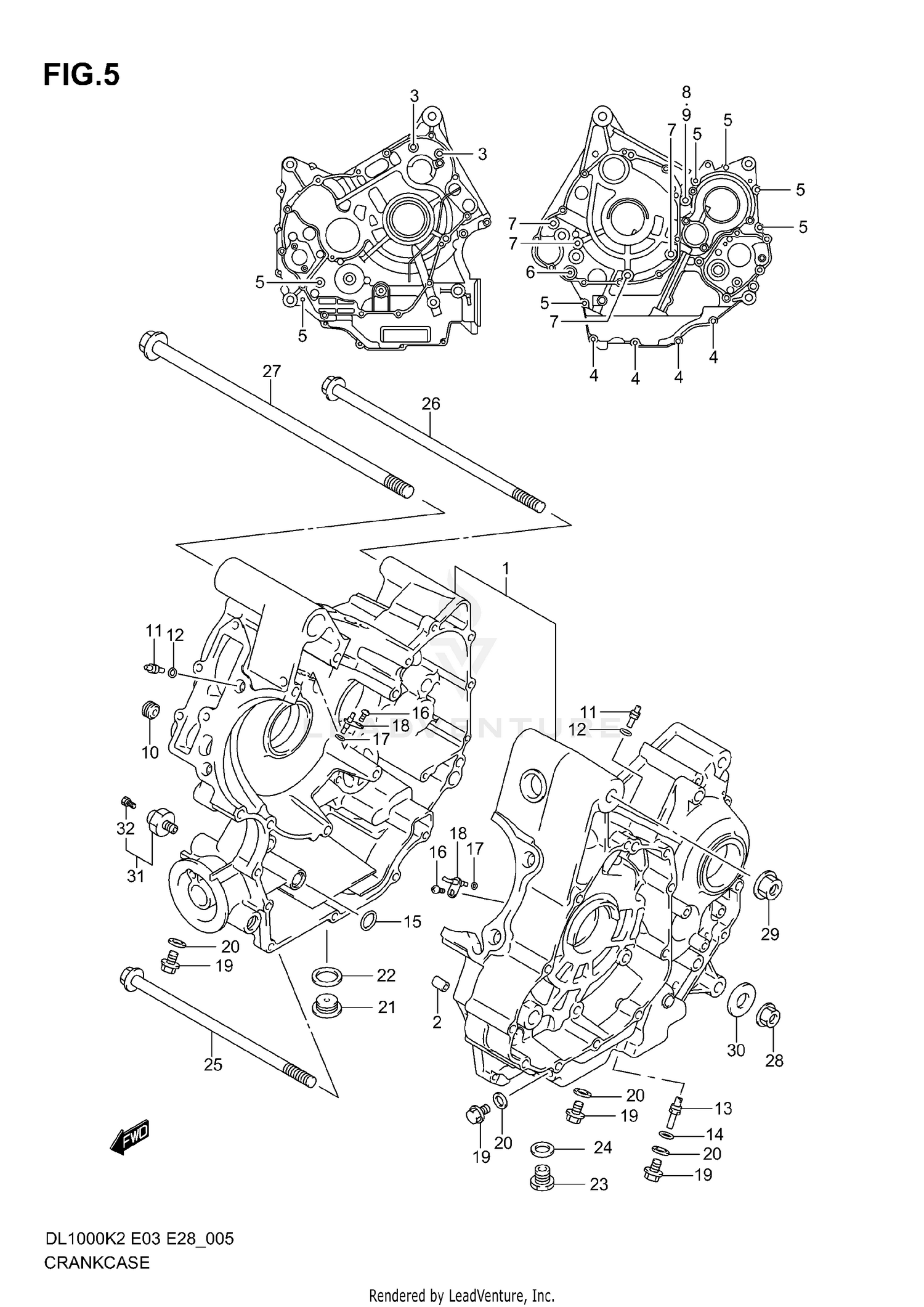 CRANKCASE (MODEL K2/K3/K4/K5)