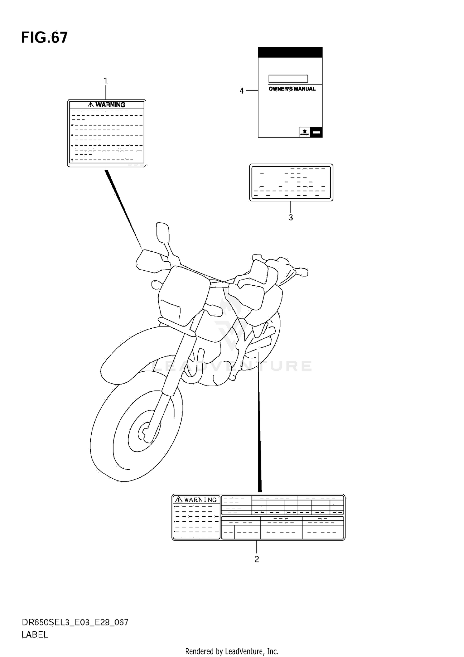 LABEL (DR650SEL3 E03)
