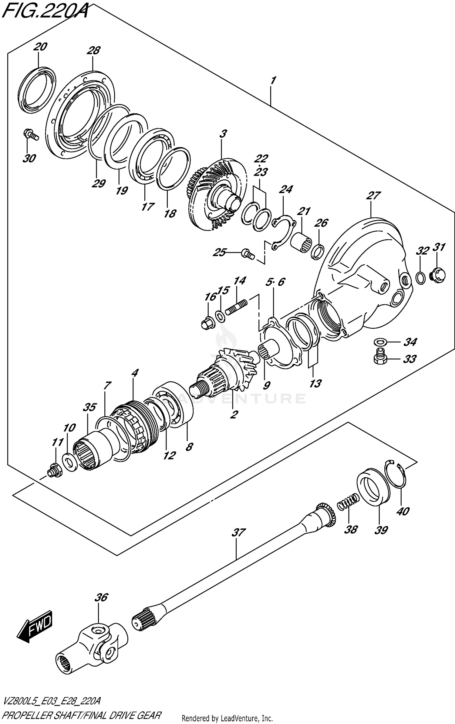 PROPELLER SHAFT/FINAL DRIVE GEAR