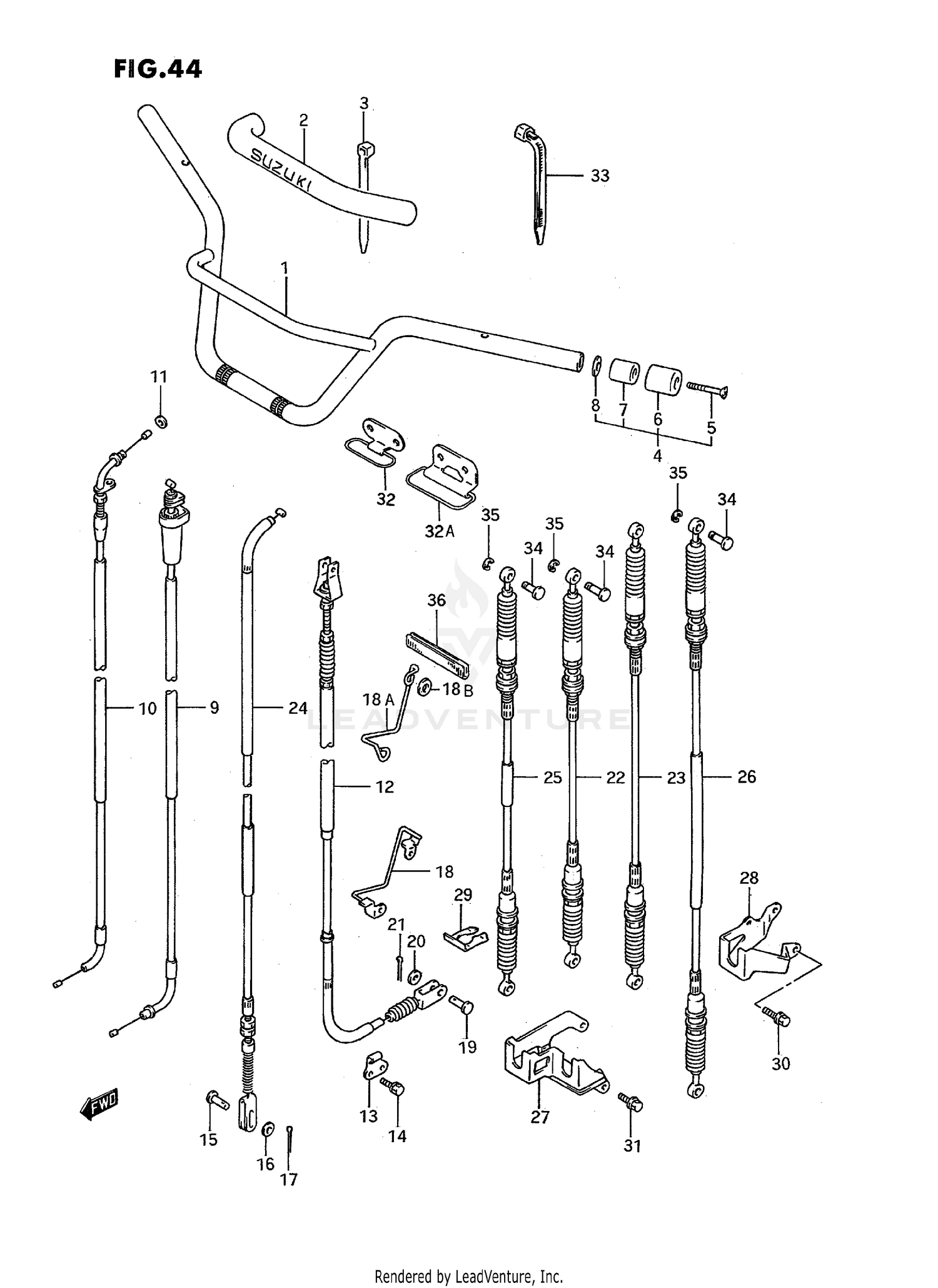 HANDLEBAR - CONTROL CABLE
