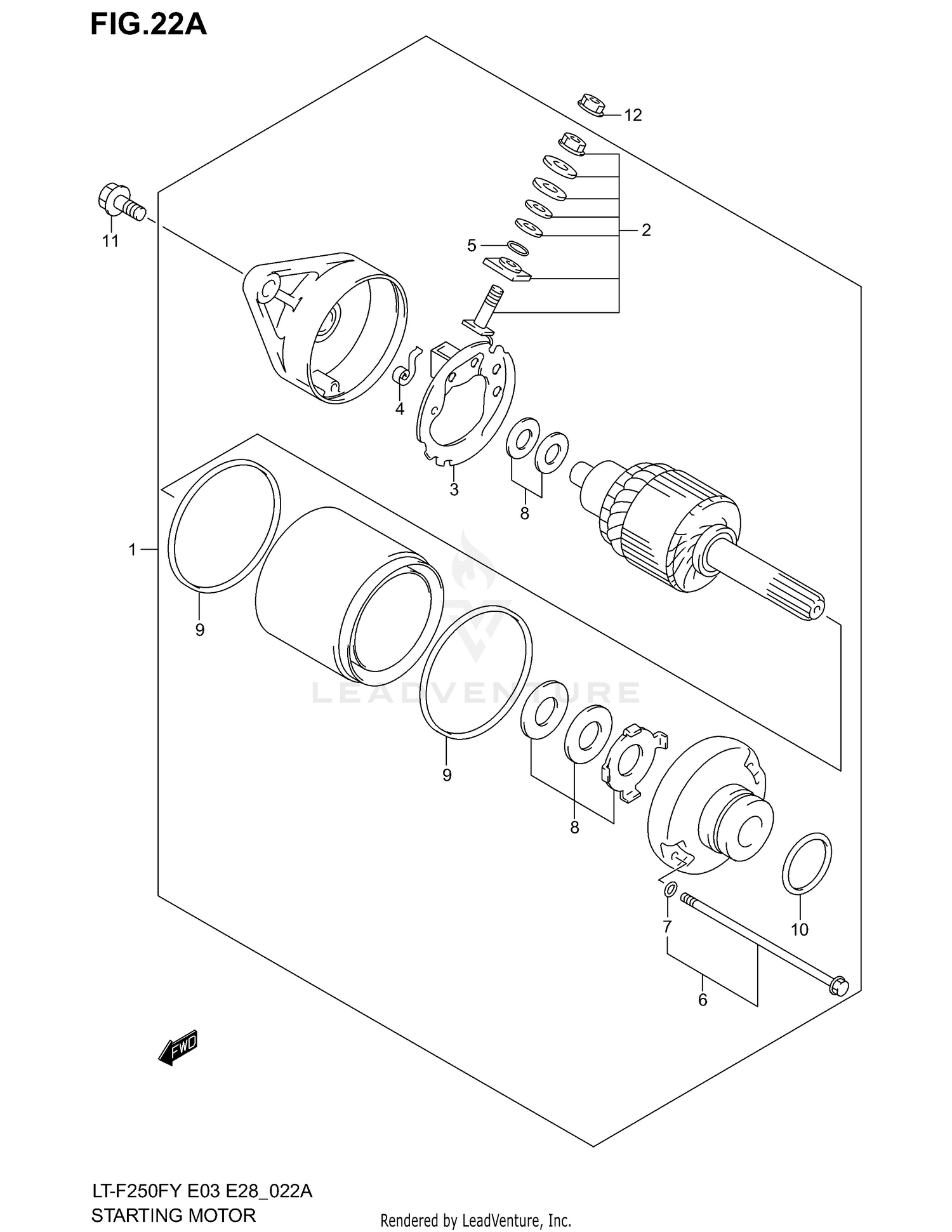 STARTING MOTOR (MODEL Y/K1/K2)