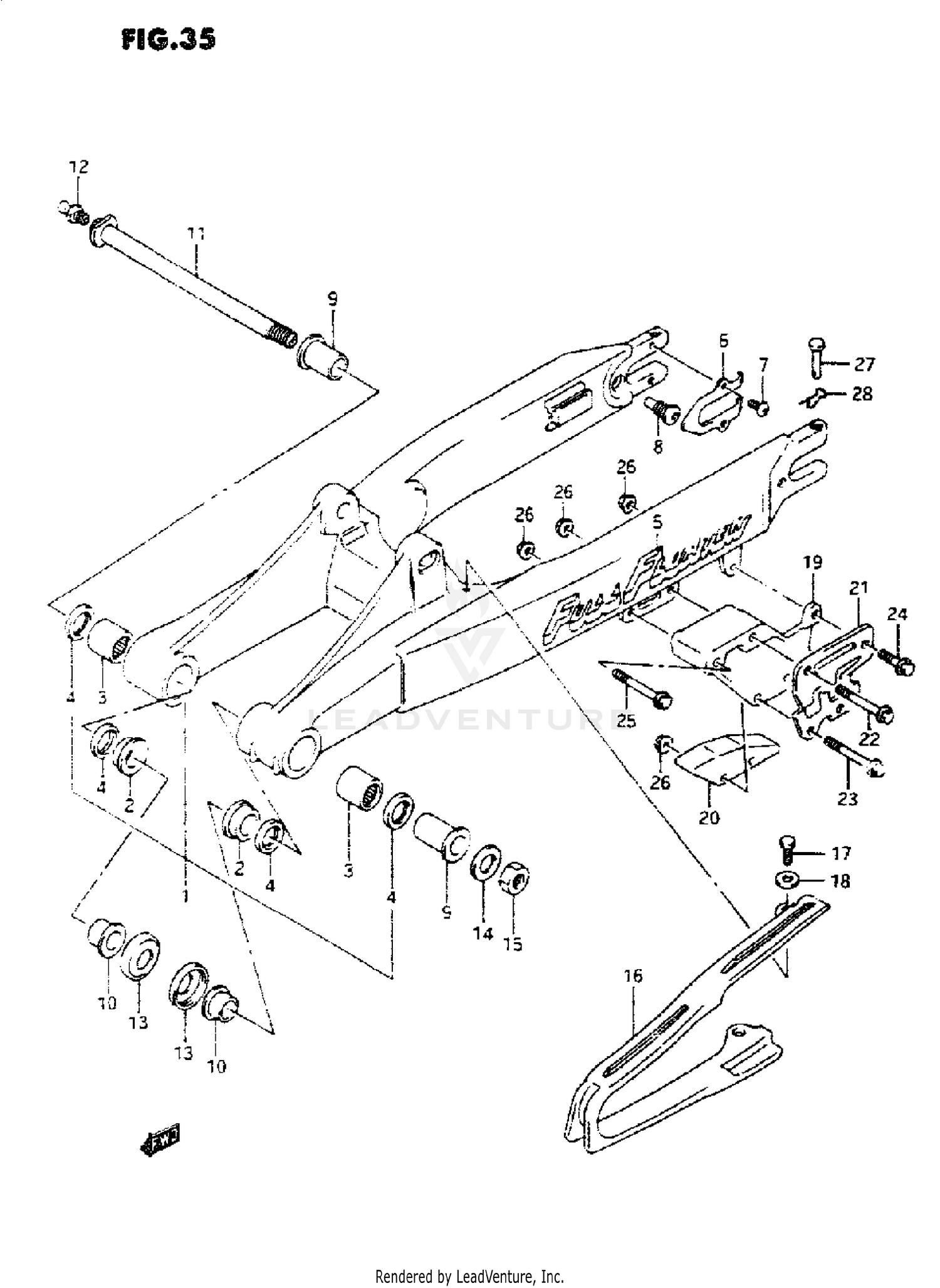 REAR SWINGING ARM (MODEL K/L)