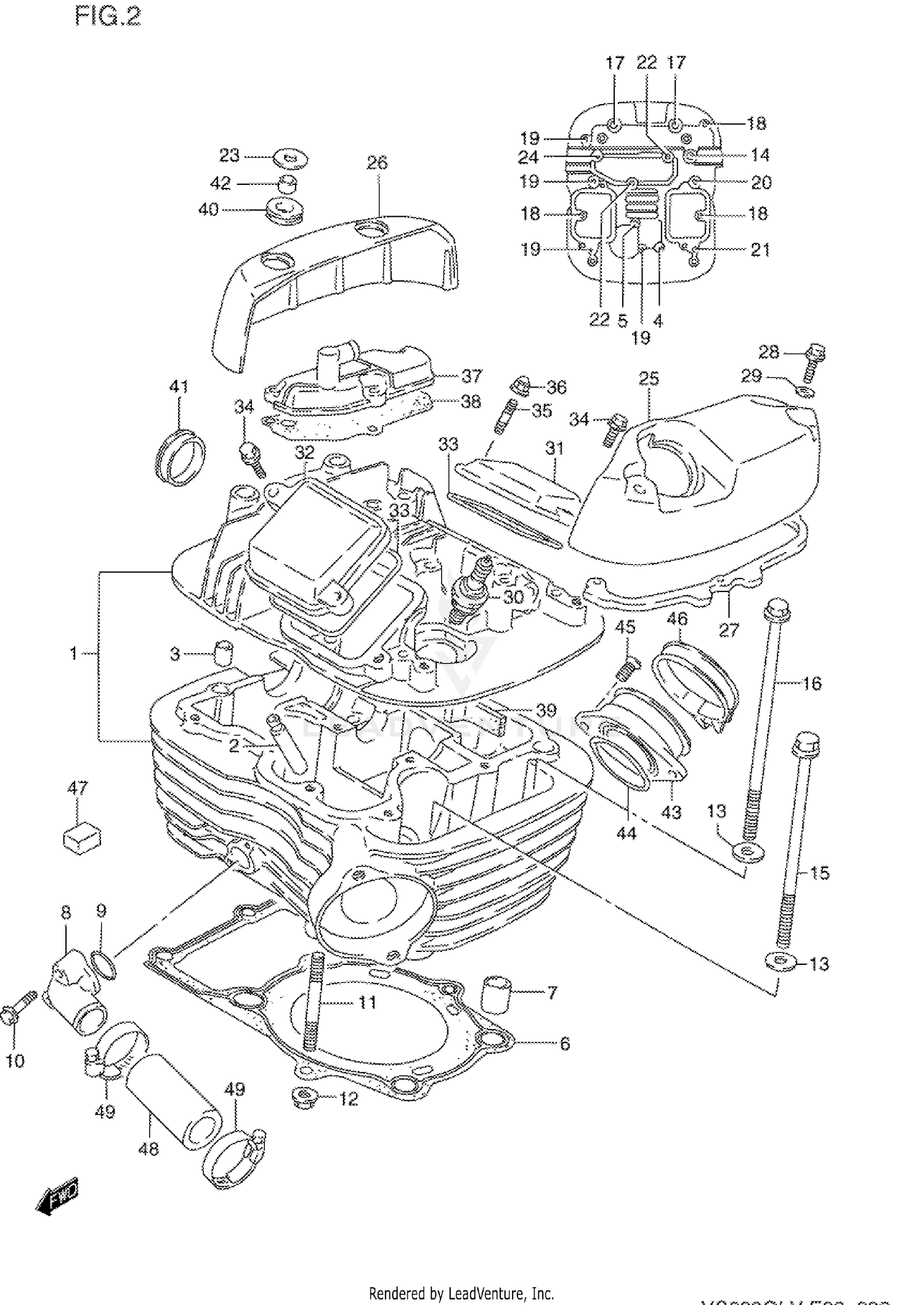 CYLINDER HEAD (REAR)