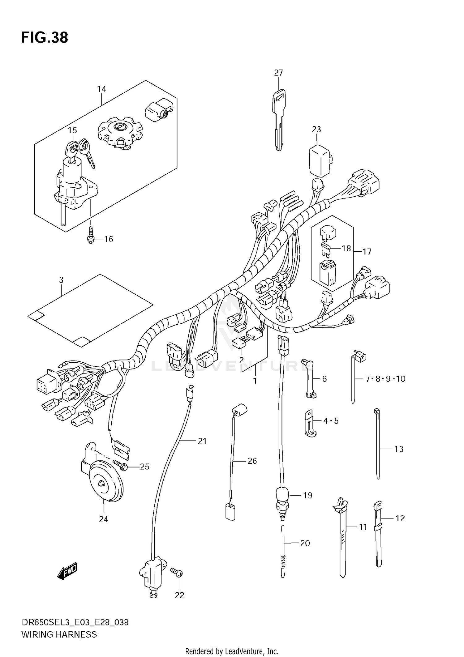 WIRING HARNESS (DR650SEL3 E03)
