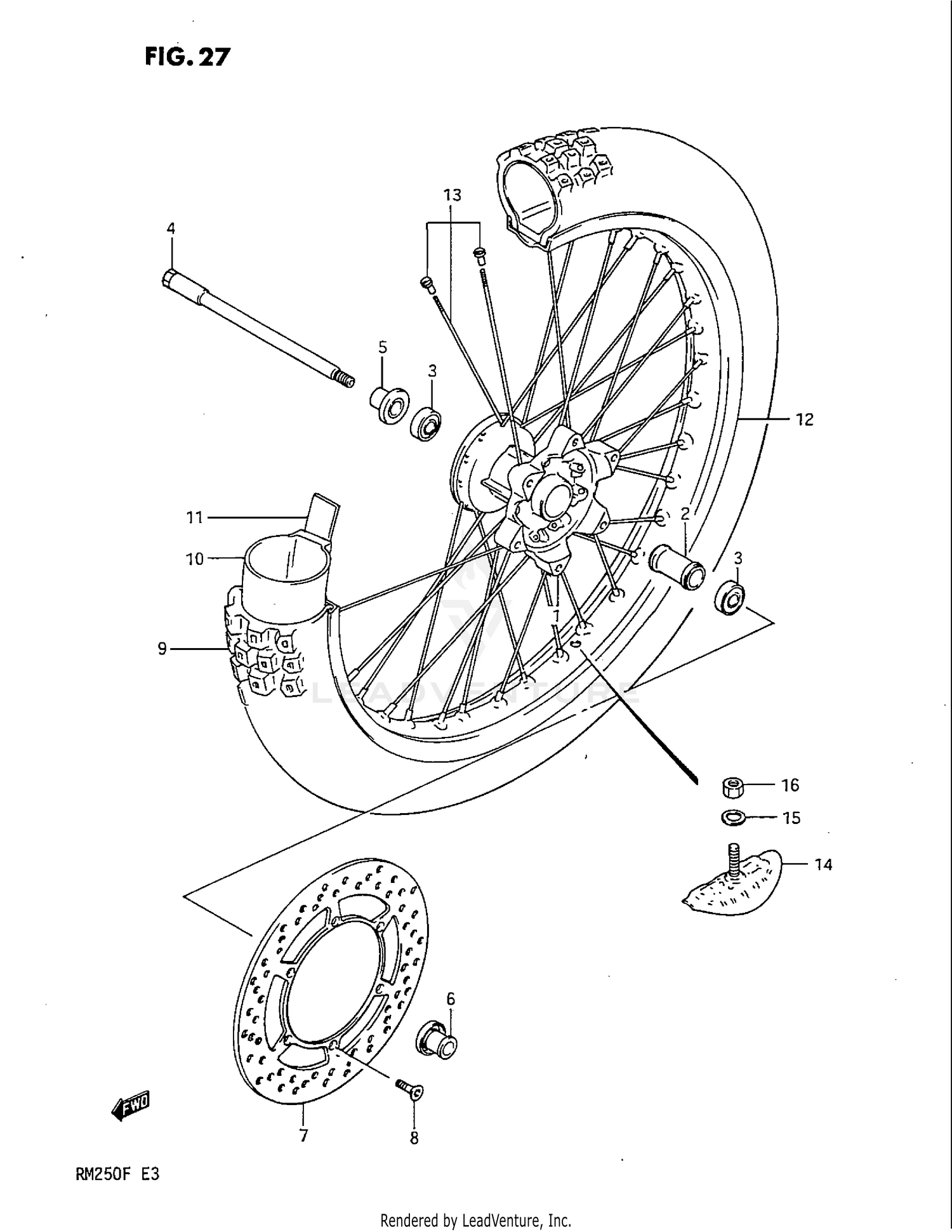 FRONT WHEEL (MODEL F)