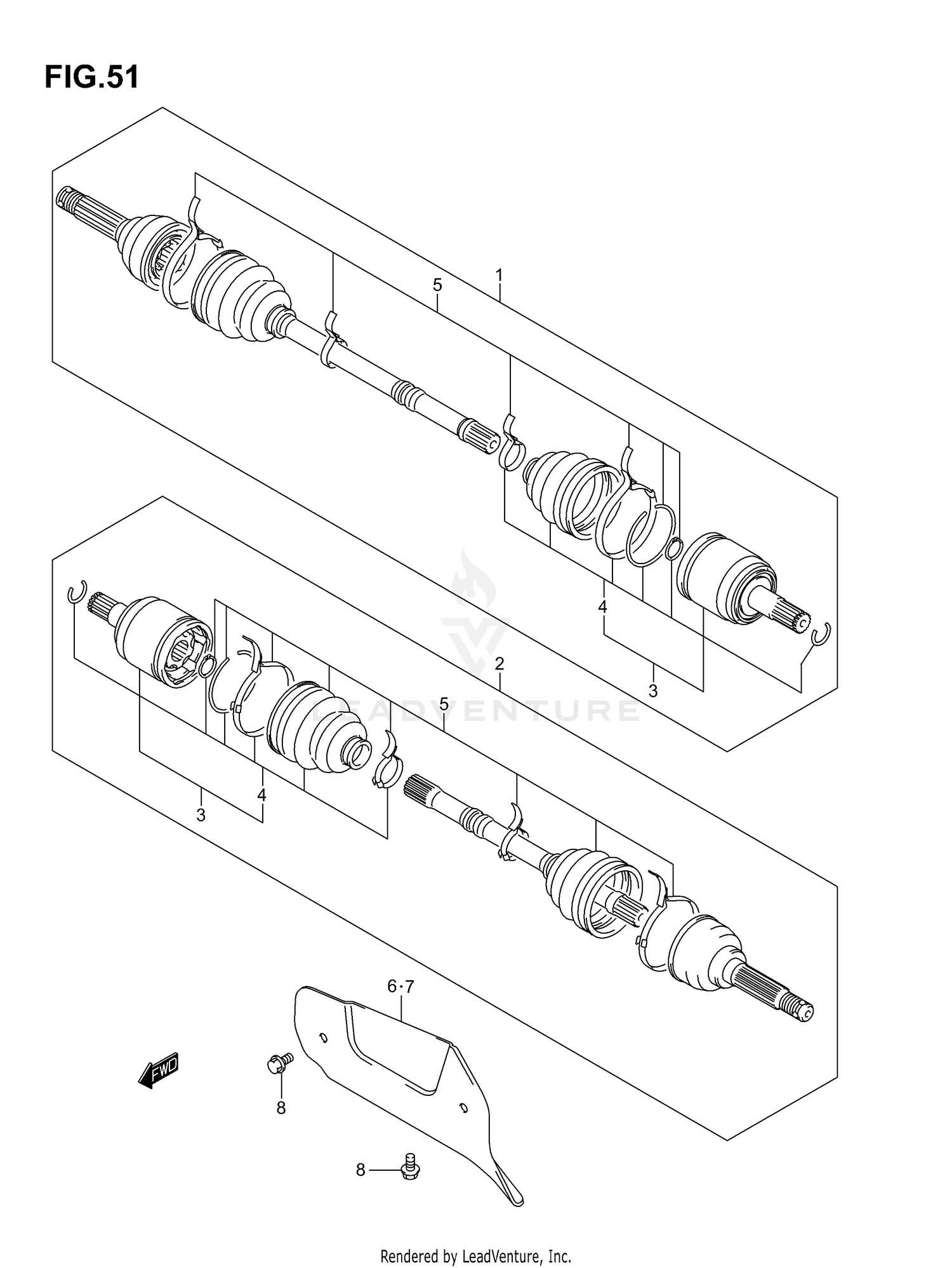 FRONT DRIVE SHAFT (MODEL K3/K4)