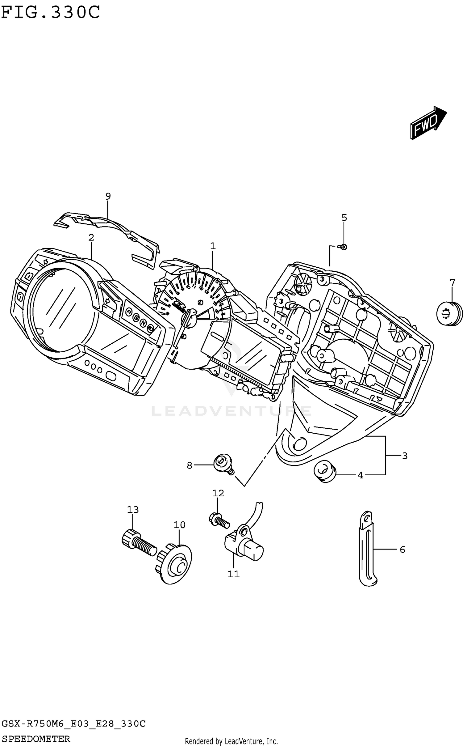 SPEEDOMETER (GSX-R750M6 E33)