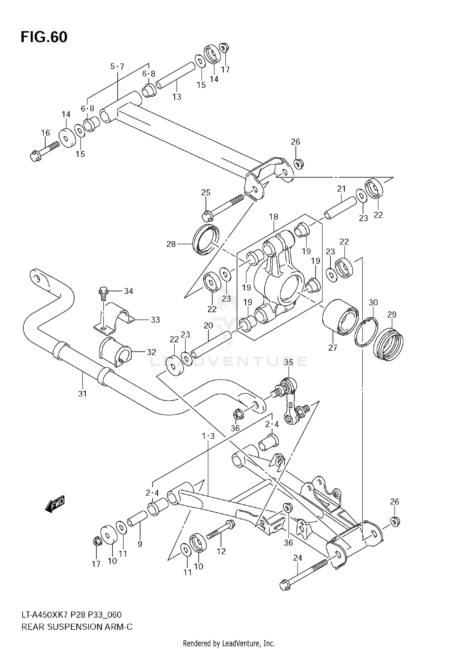 REAR SUSPENSION ARM (MODEL K7)