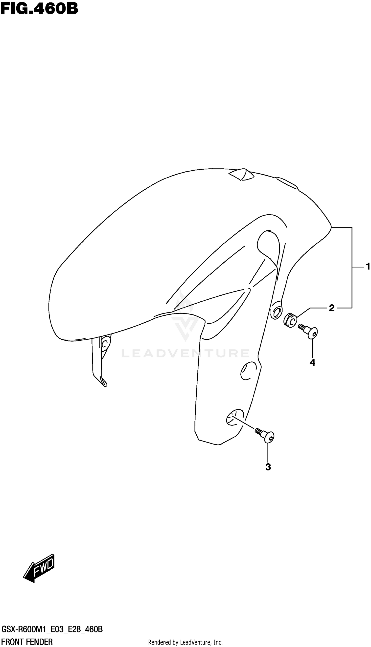 FRONT FENDER (GSX-R600Z)