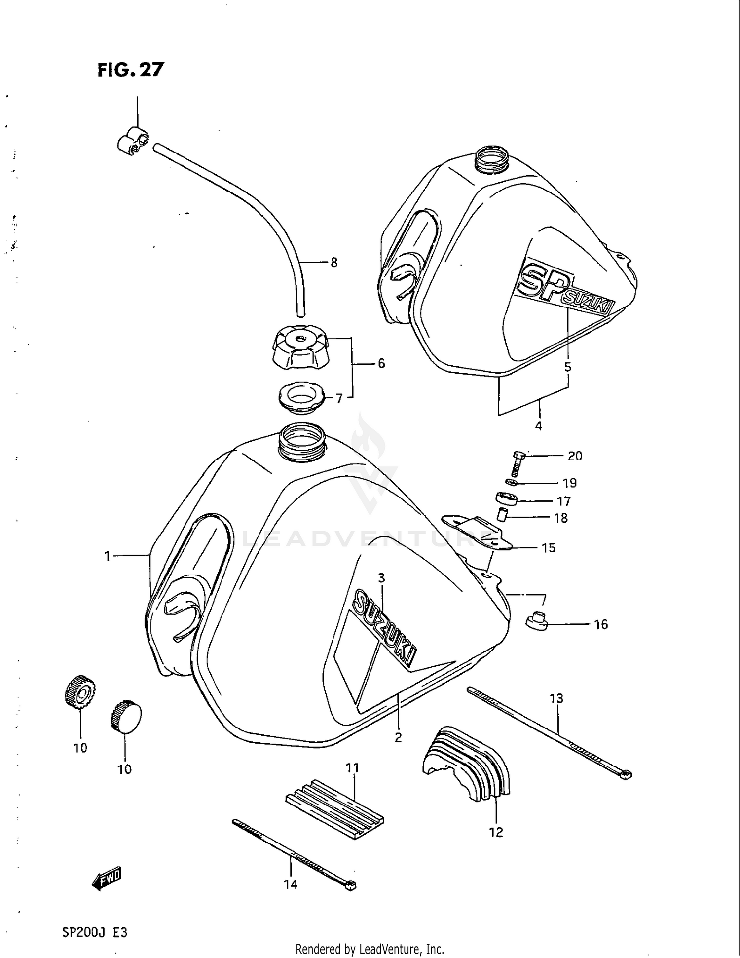 FUEL TANK (MODEL G/H)