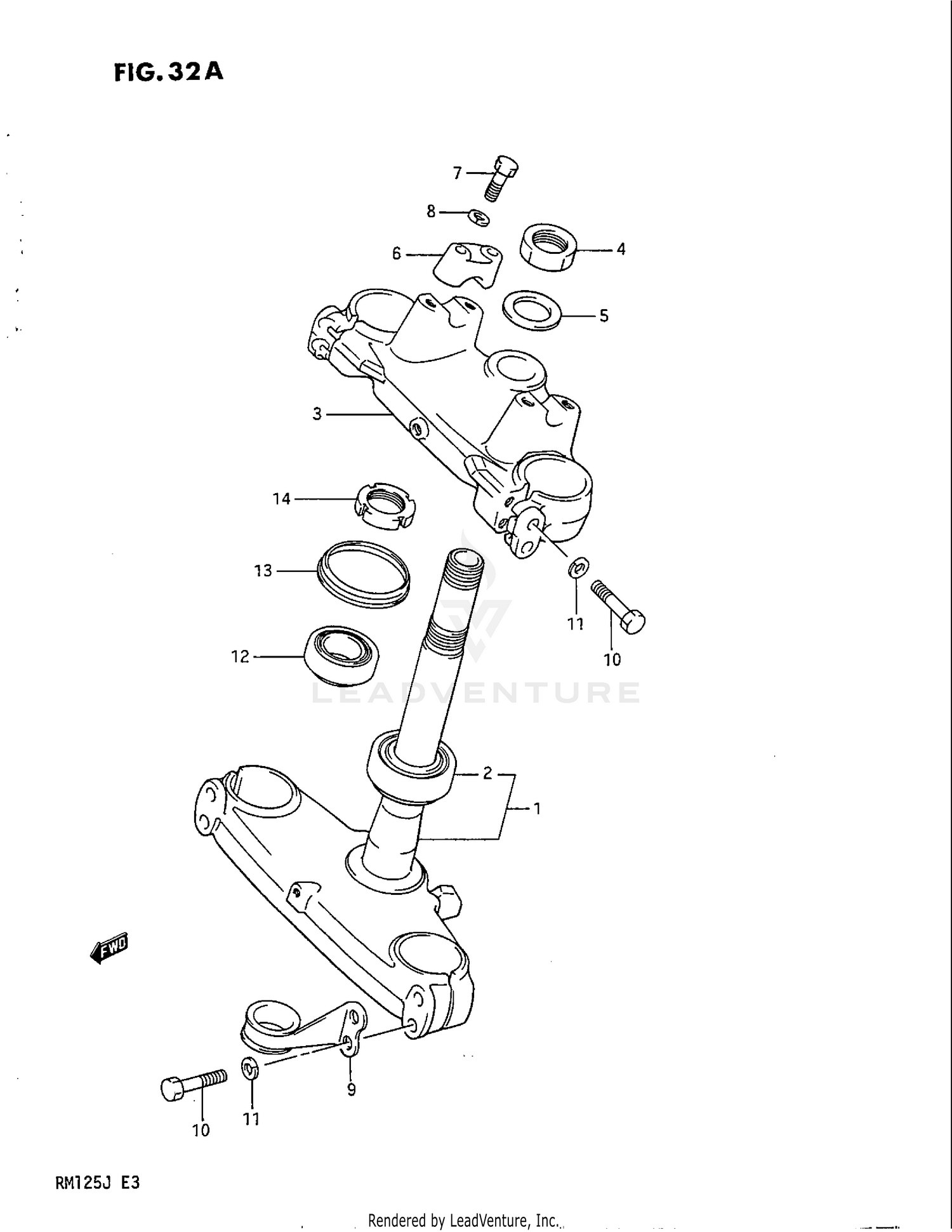 STEERING STEM (MODEL J)