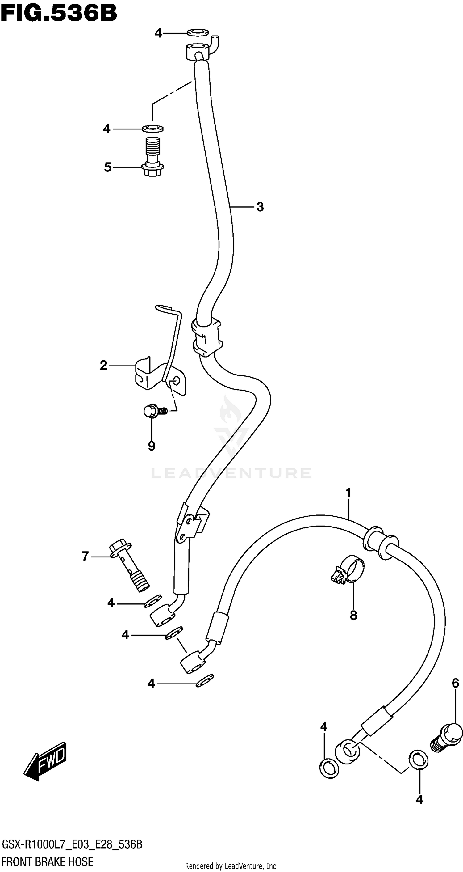 FRONT BRAKE HOSE (GSX-R1000L7 E28)