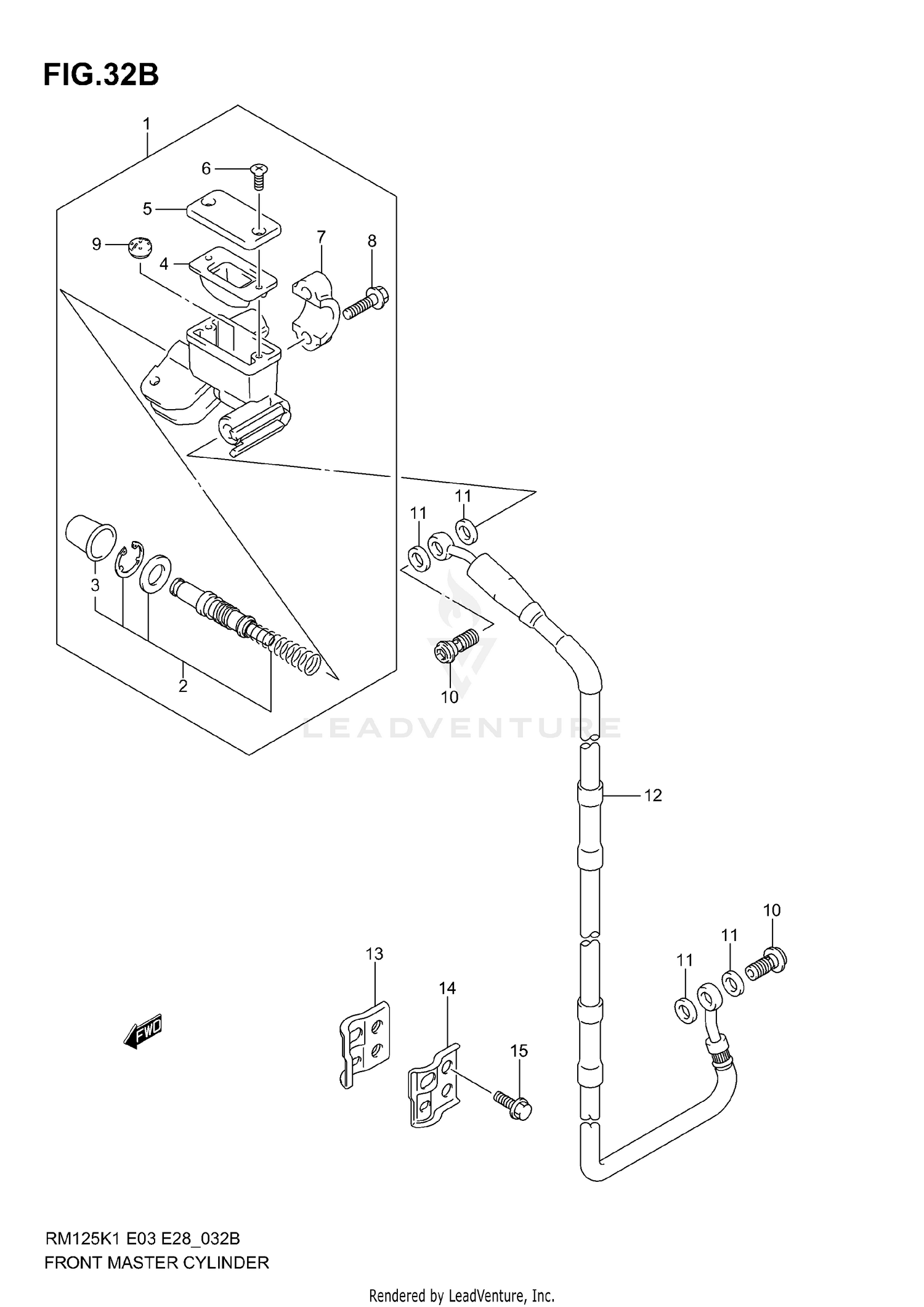 FRONT MASTER CYLINDER (MODEL K5/K6)