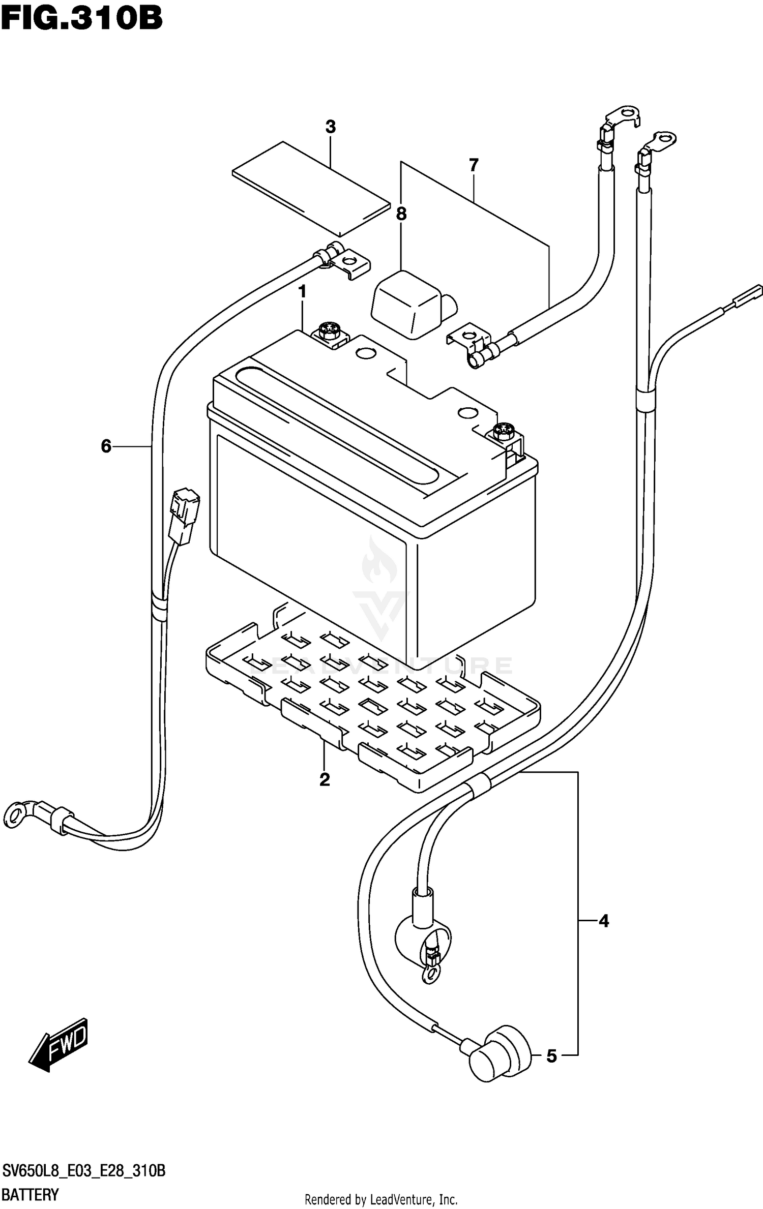 BATTERY (SV650L8 E33)