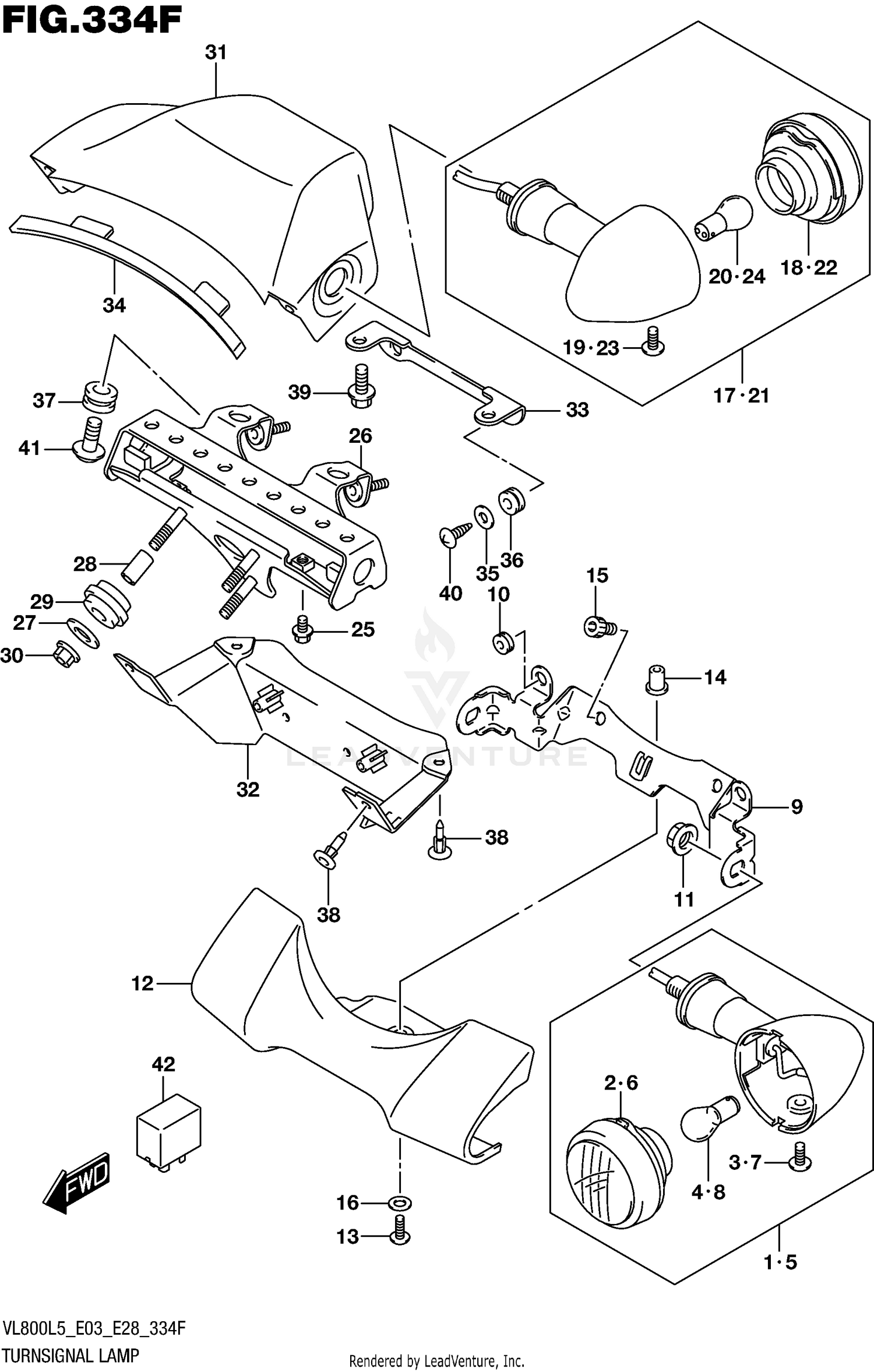 TURNSIGNAL LAMP (VL800BL5 E28)
