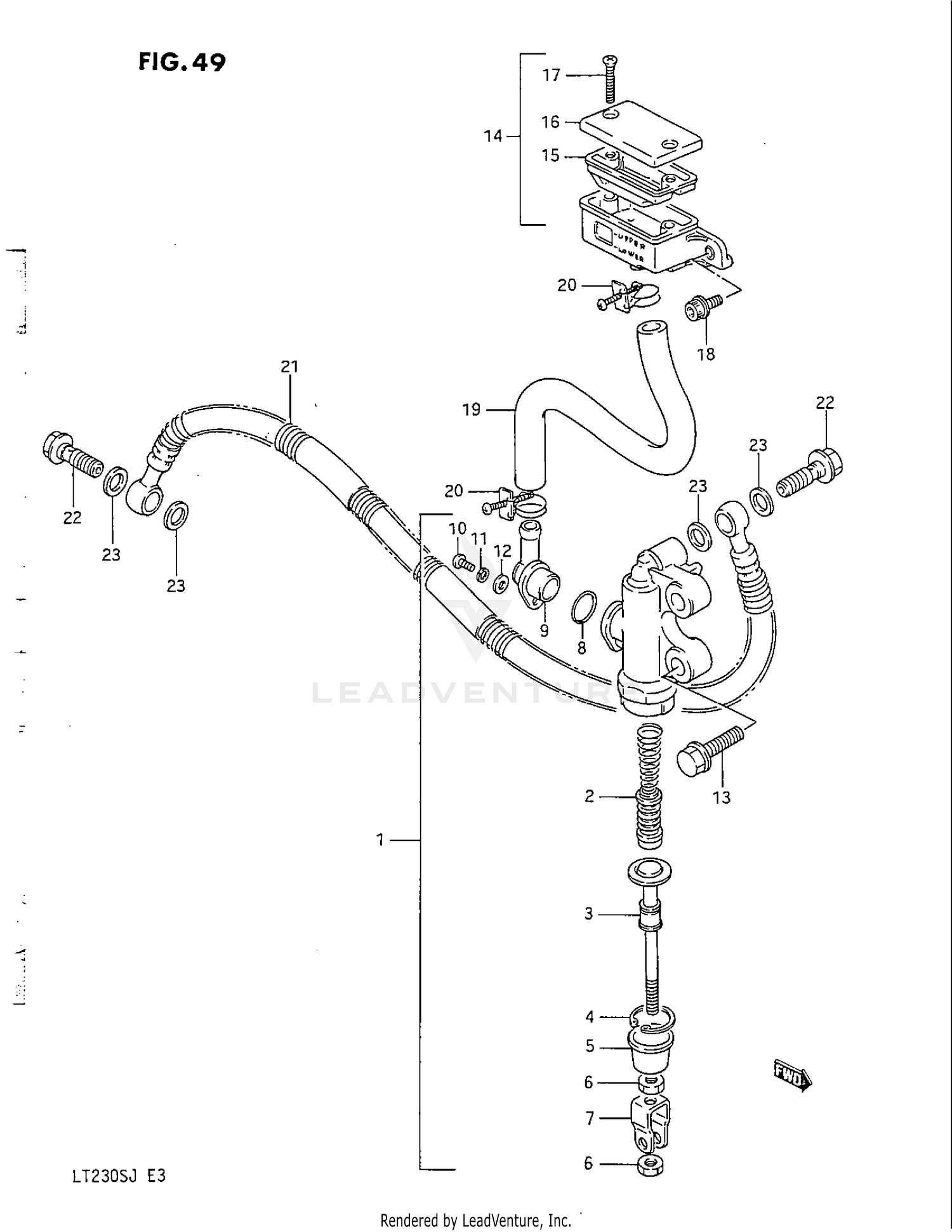 REAR MASTER CYLINDER (MODEL F)