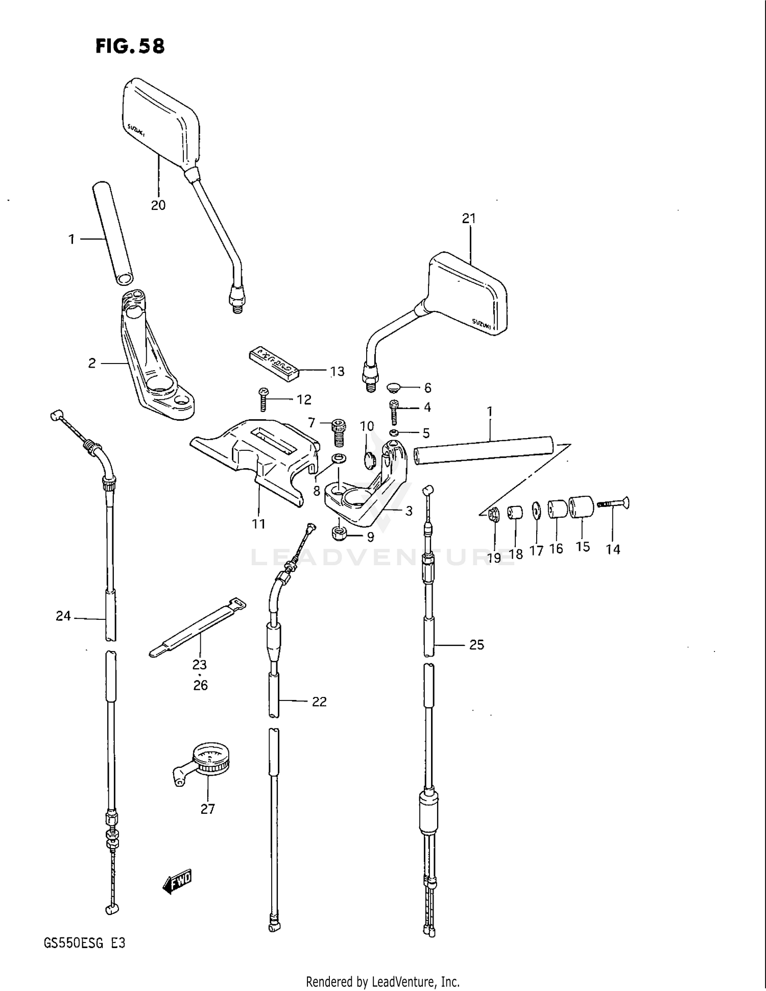 HANDLE BAR (GS550EF/EG)