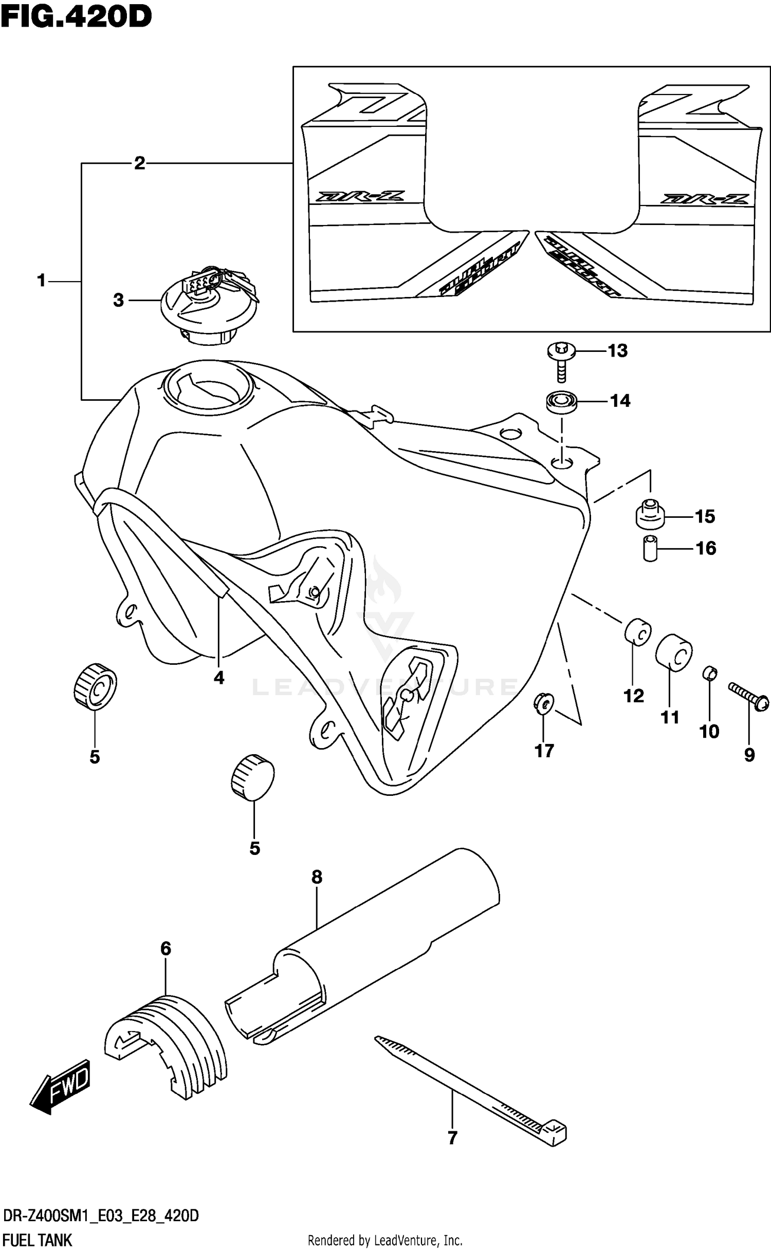 FUEL TANK (DR-Z400S:E33)