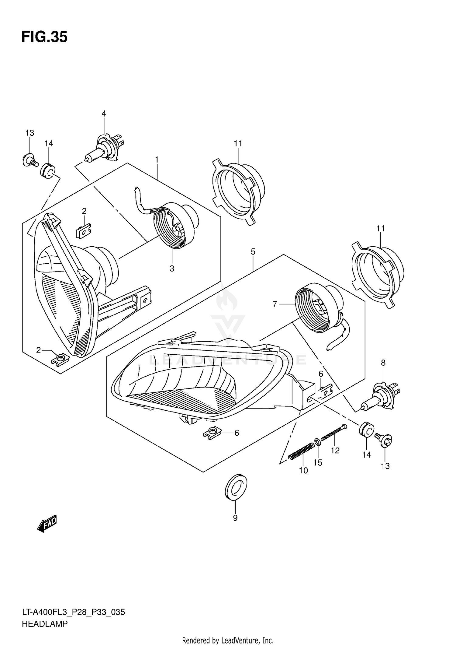 HEADLAMP (LT-A400FL3 P33)