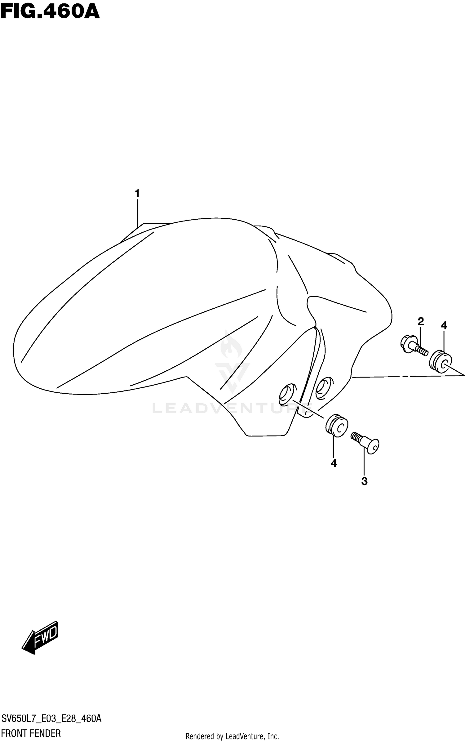 FRONT FENDER (SV650L7 E03)