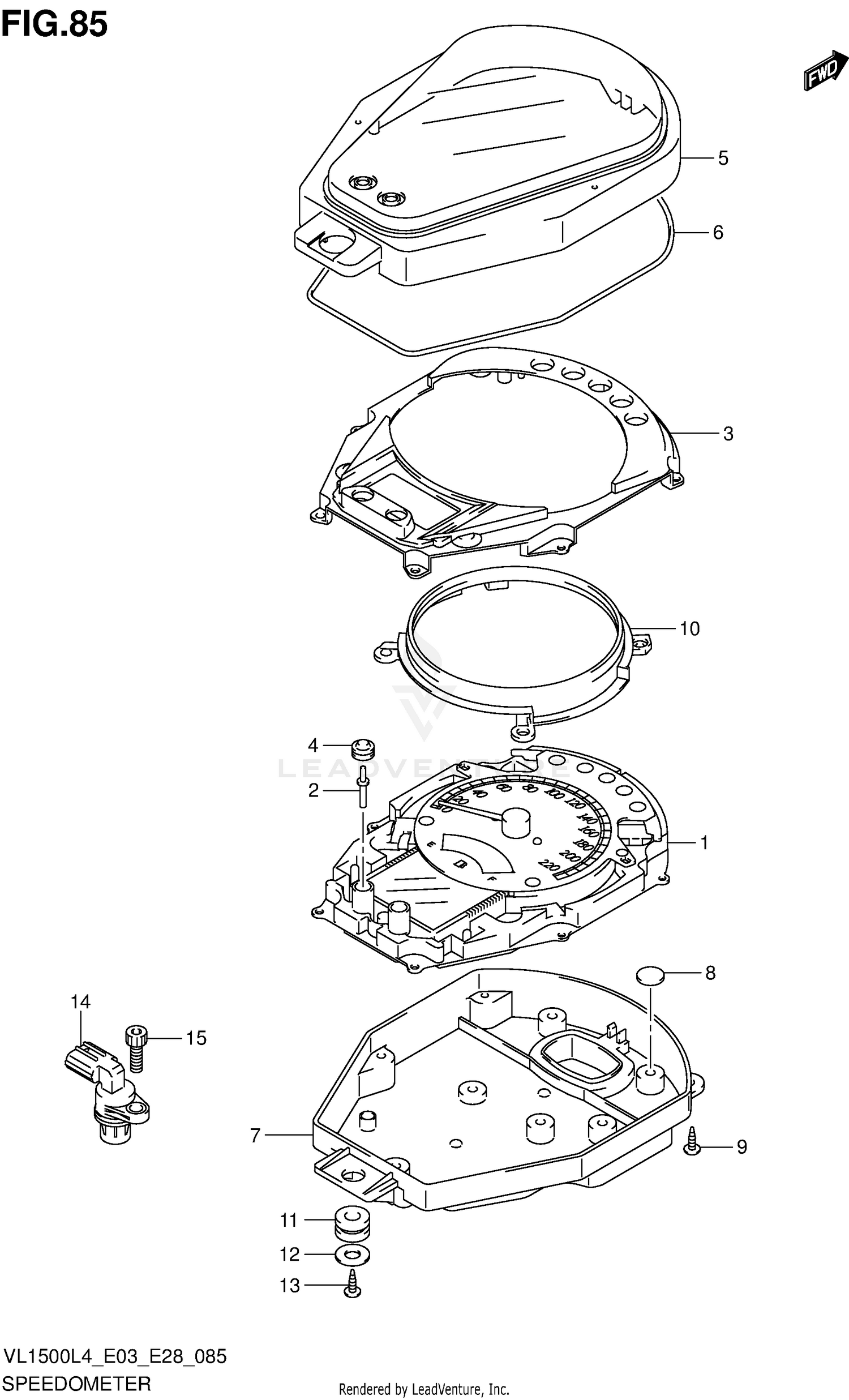 SPEEDOMETER (VL1500L4 E28)