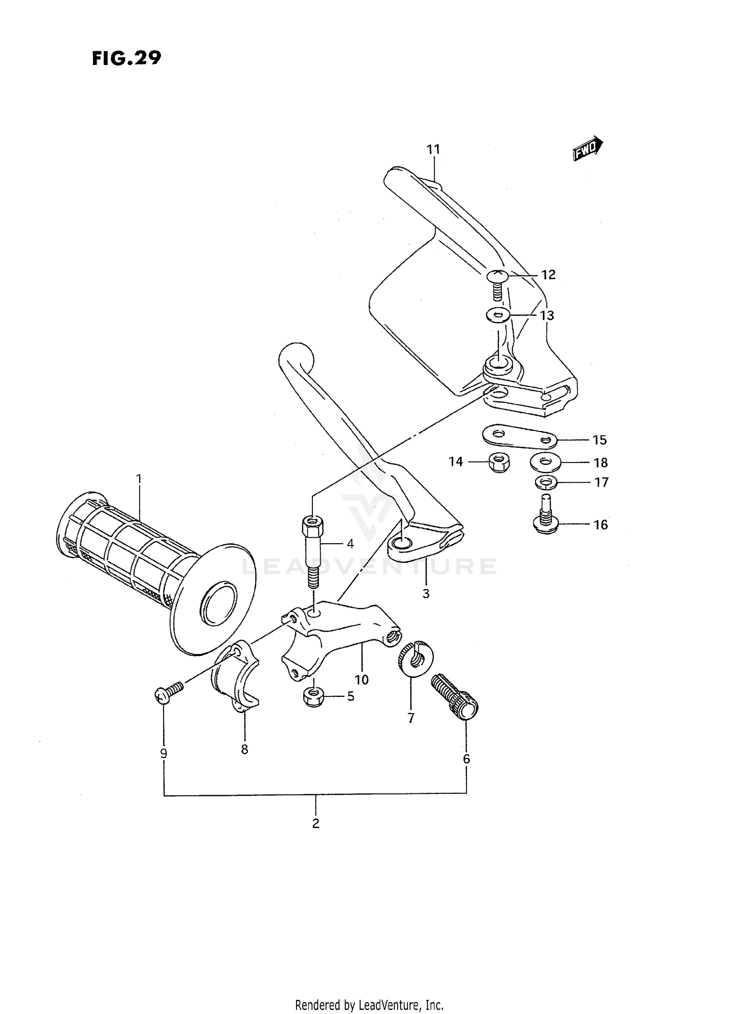 LEFT KNUCKLE COVER (MODEL K/L/M)