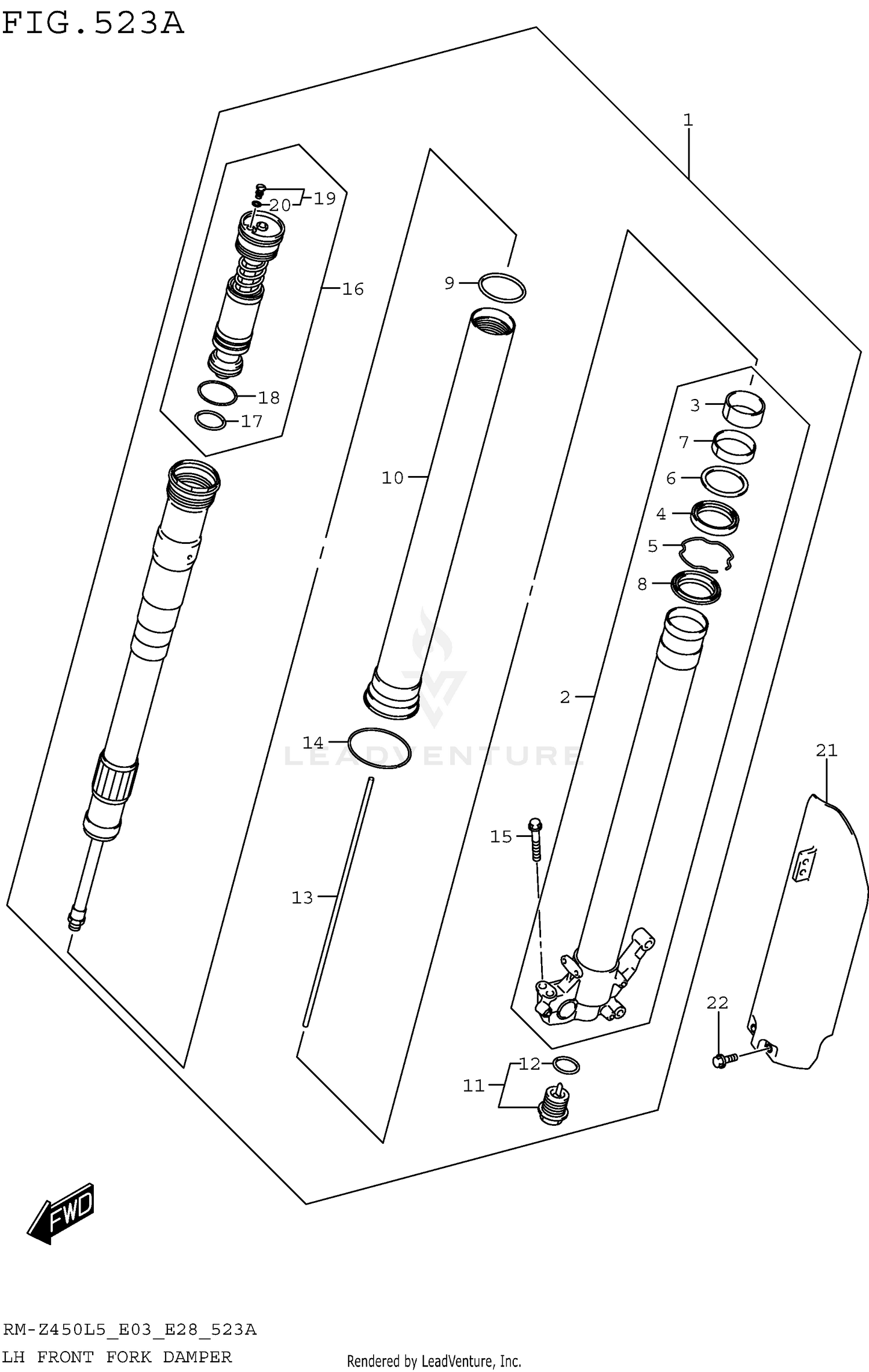 LH FRONT FORK DAMPER