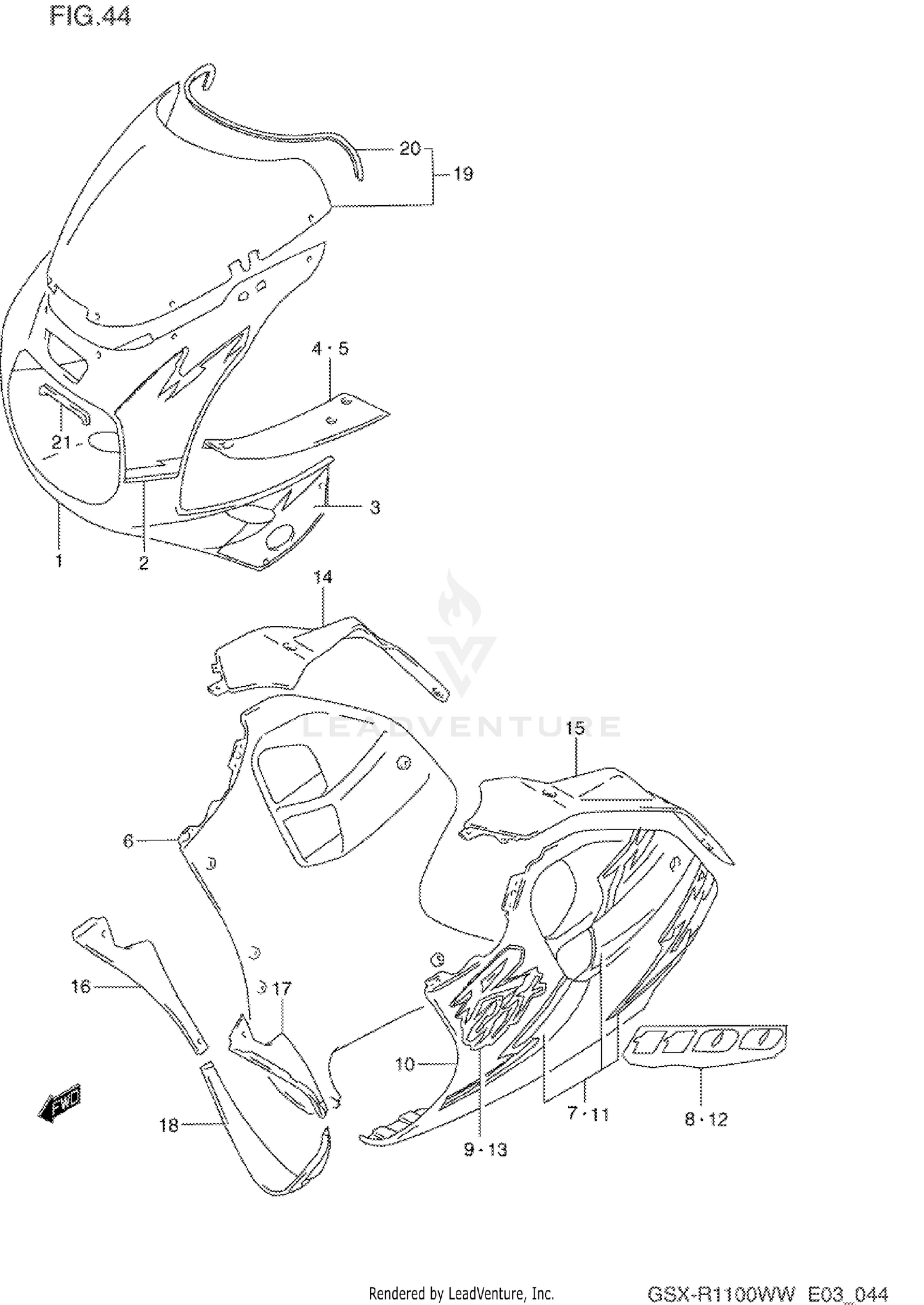 COWLING BODY (MODEL P M18)