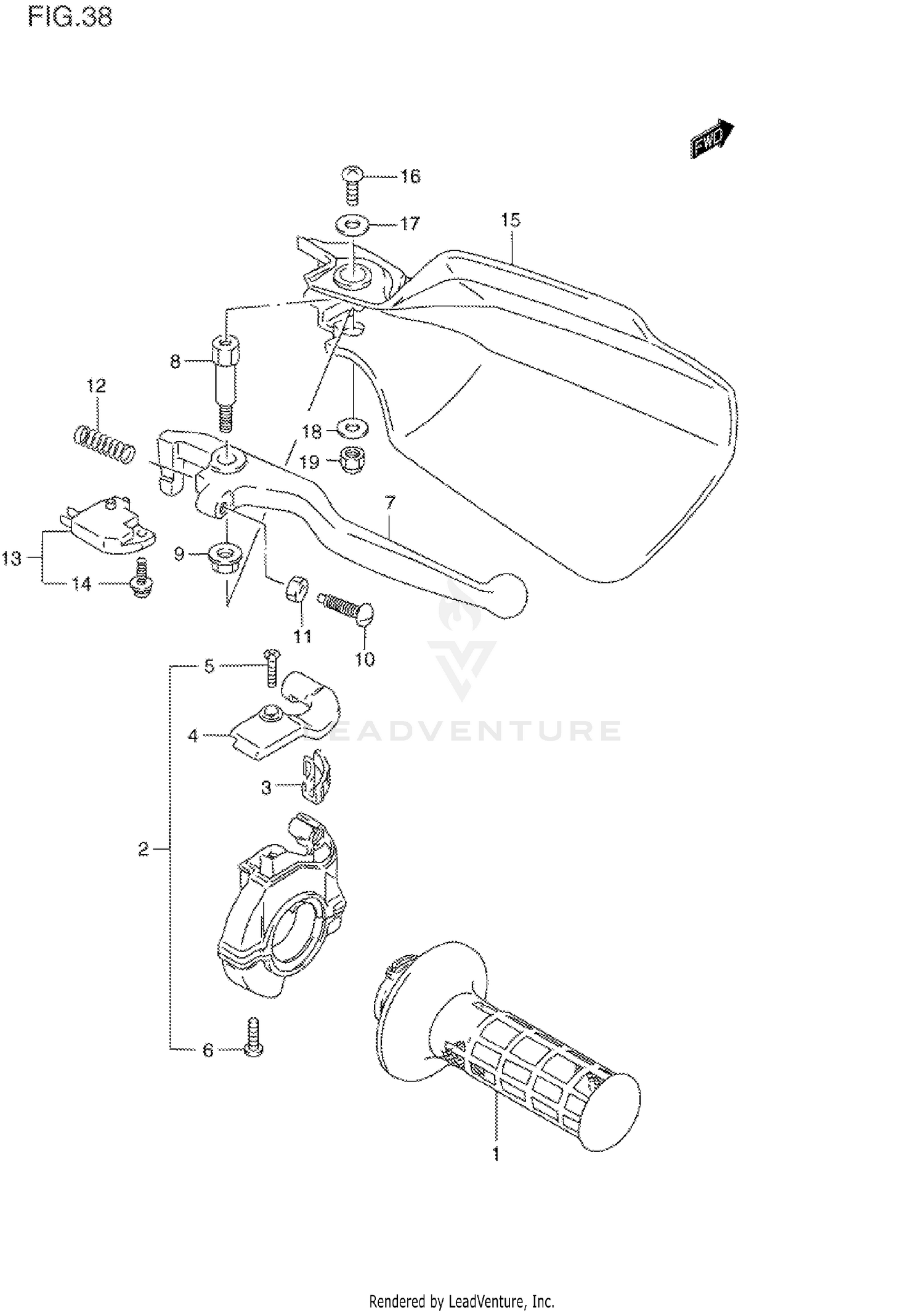 RIGHT HANDLE LEVER (MODEL L/M)