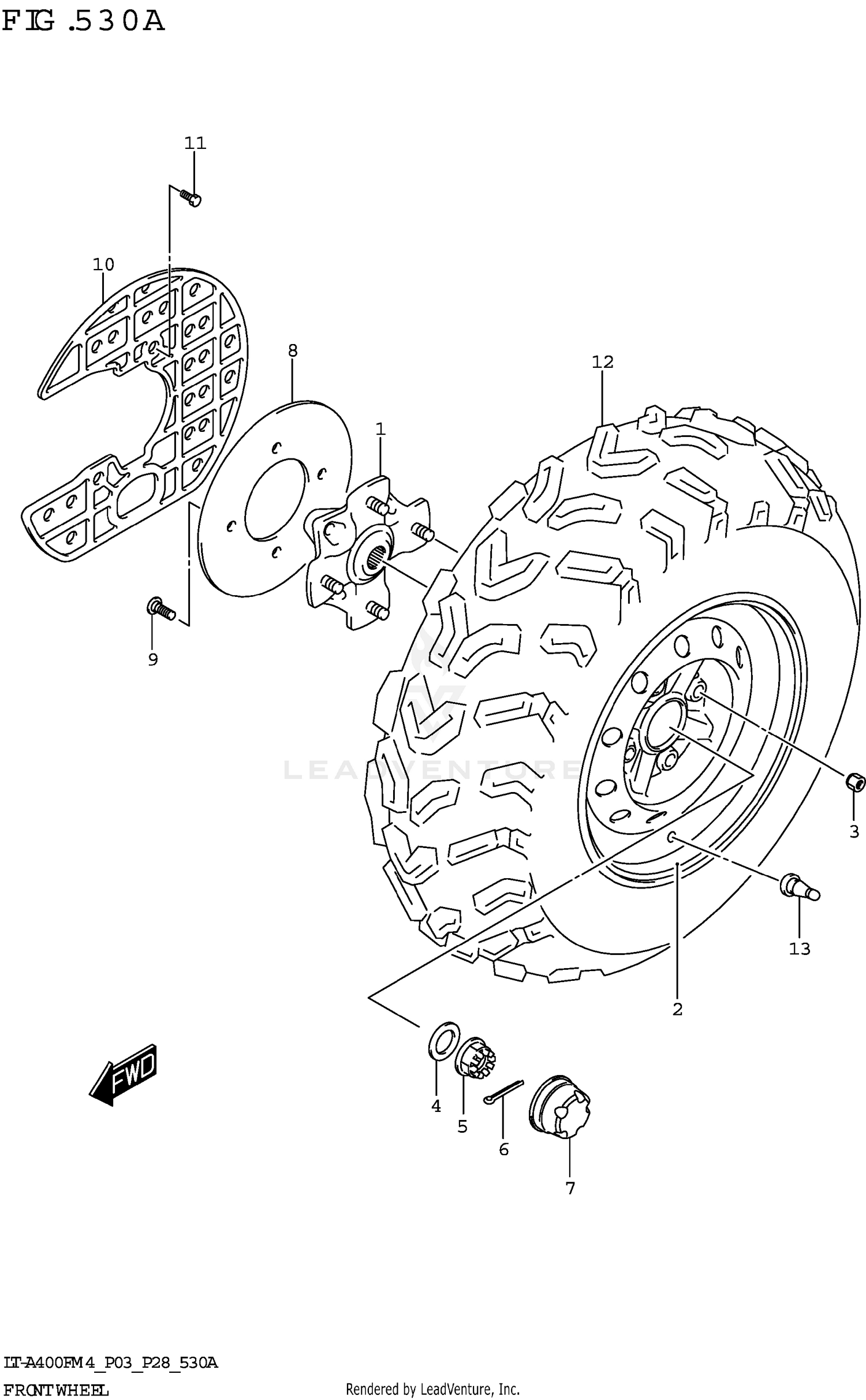 FRONT WHEEL (LT-A400F)