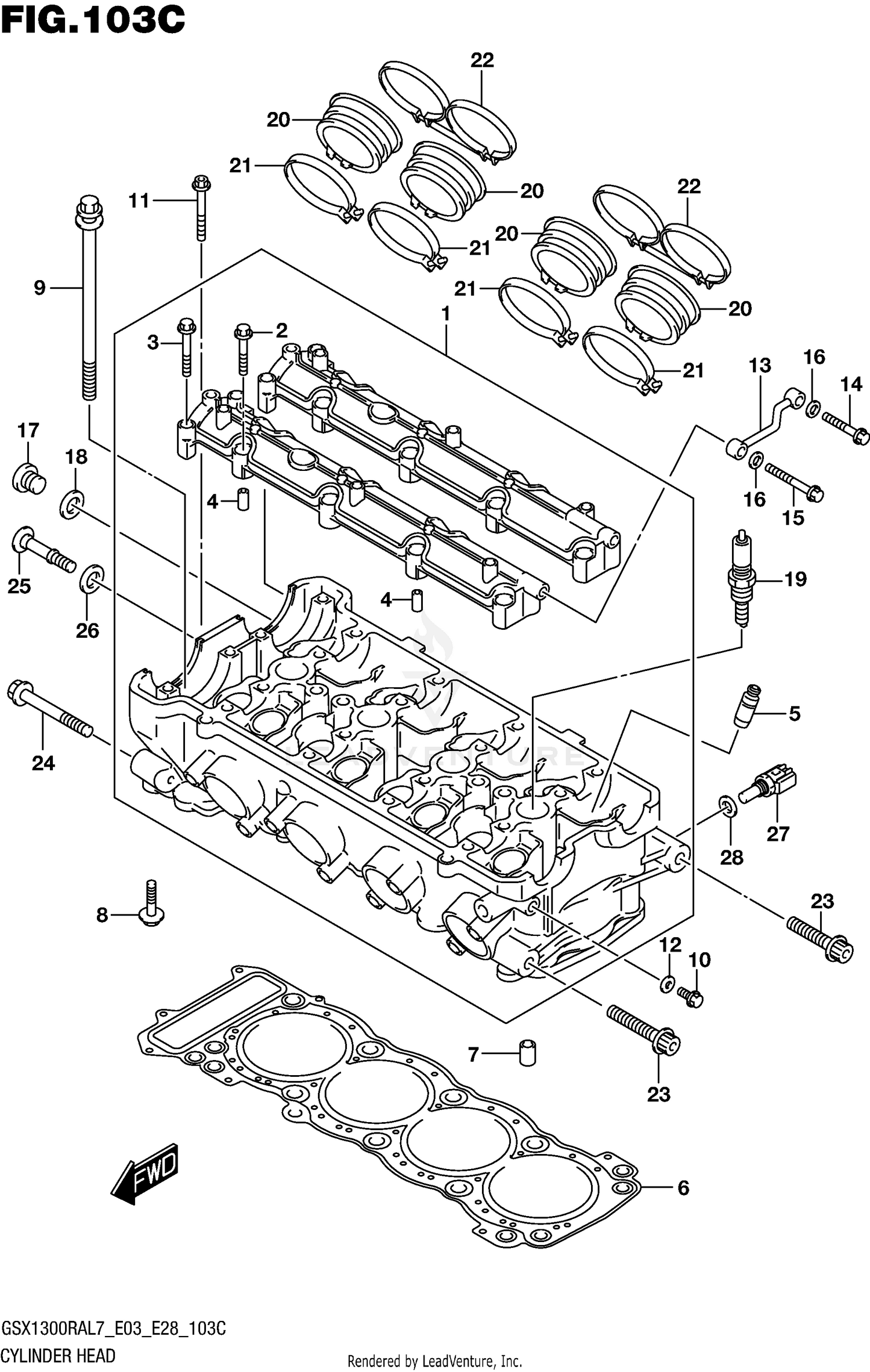 CYLINDER HEAD (GSX1300RAL7 E33)