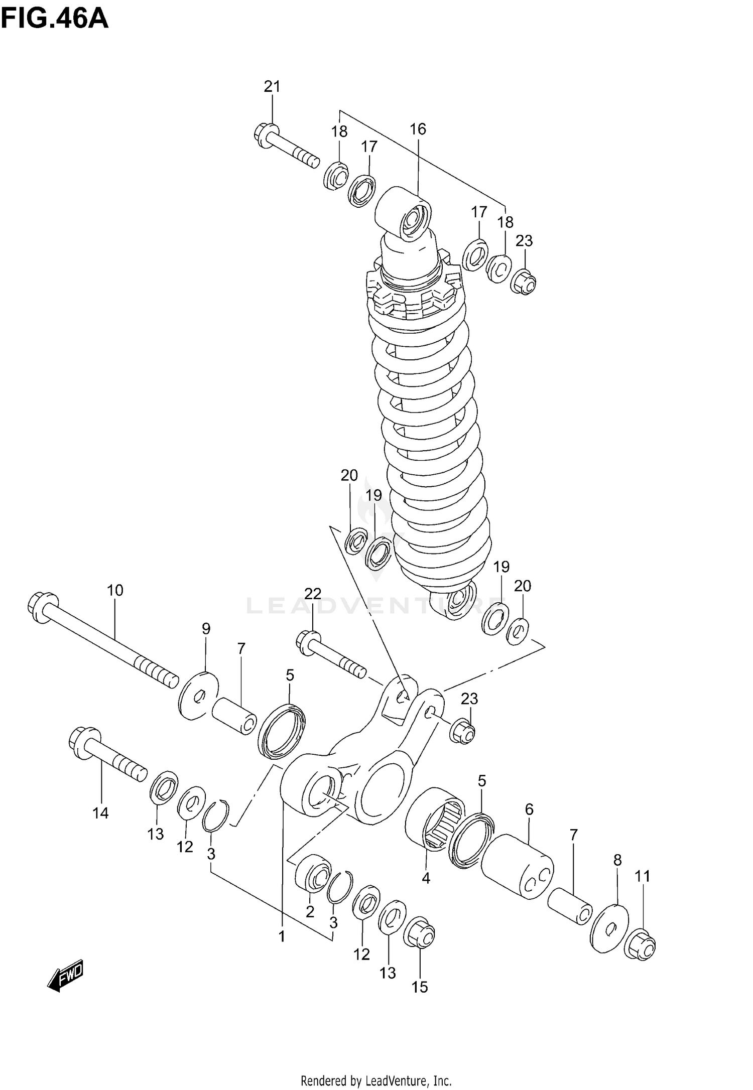 REAR CUSHION LEVER (MODEL K4/K5)