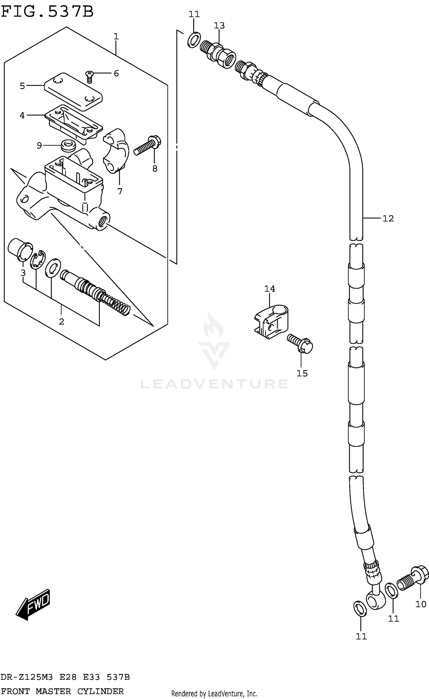FRONT MASTER CYLINDER (DR-Z125LM3E33)